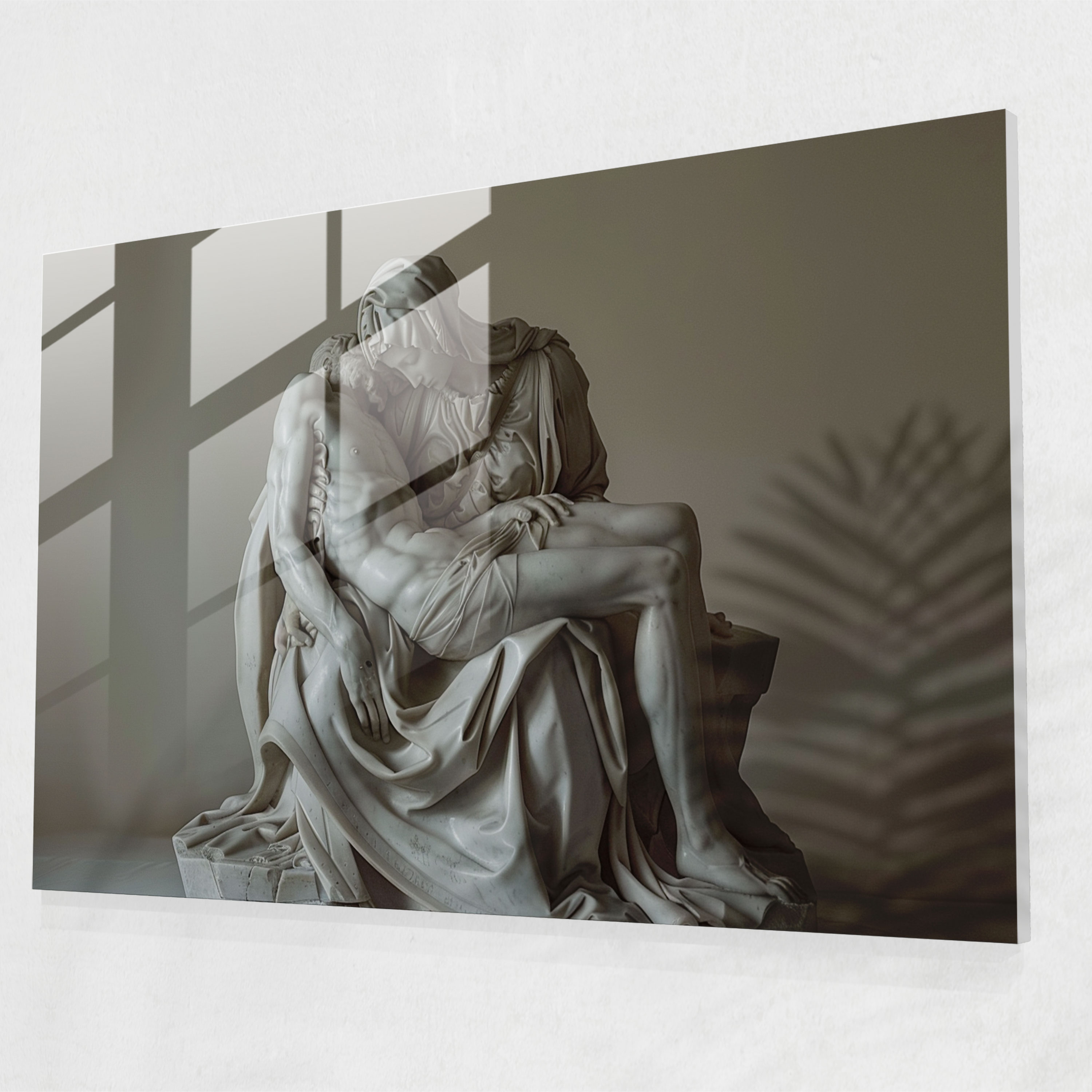 Michelangelo Glass Print Wall Decoration - Michelangelo, Michelangelo, Modern Art, Glass Art