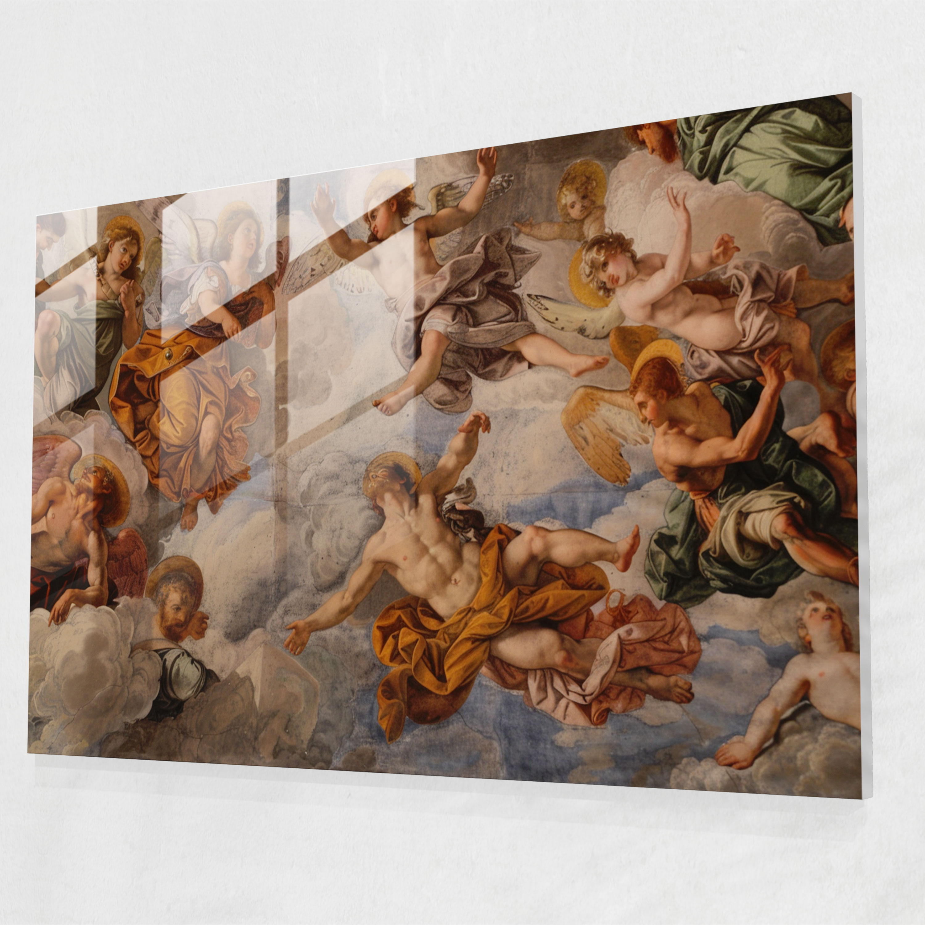 Michelangelo Glass Wall Art Modern Art - Michelangelo, Glass Art, Modern Art, Home Decoration