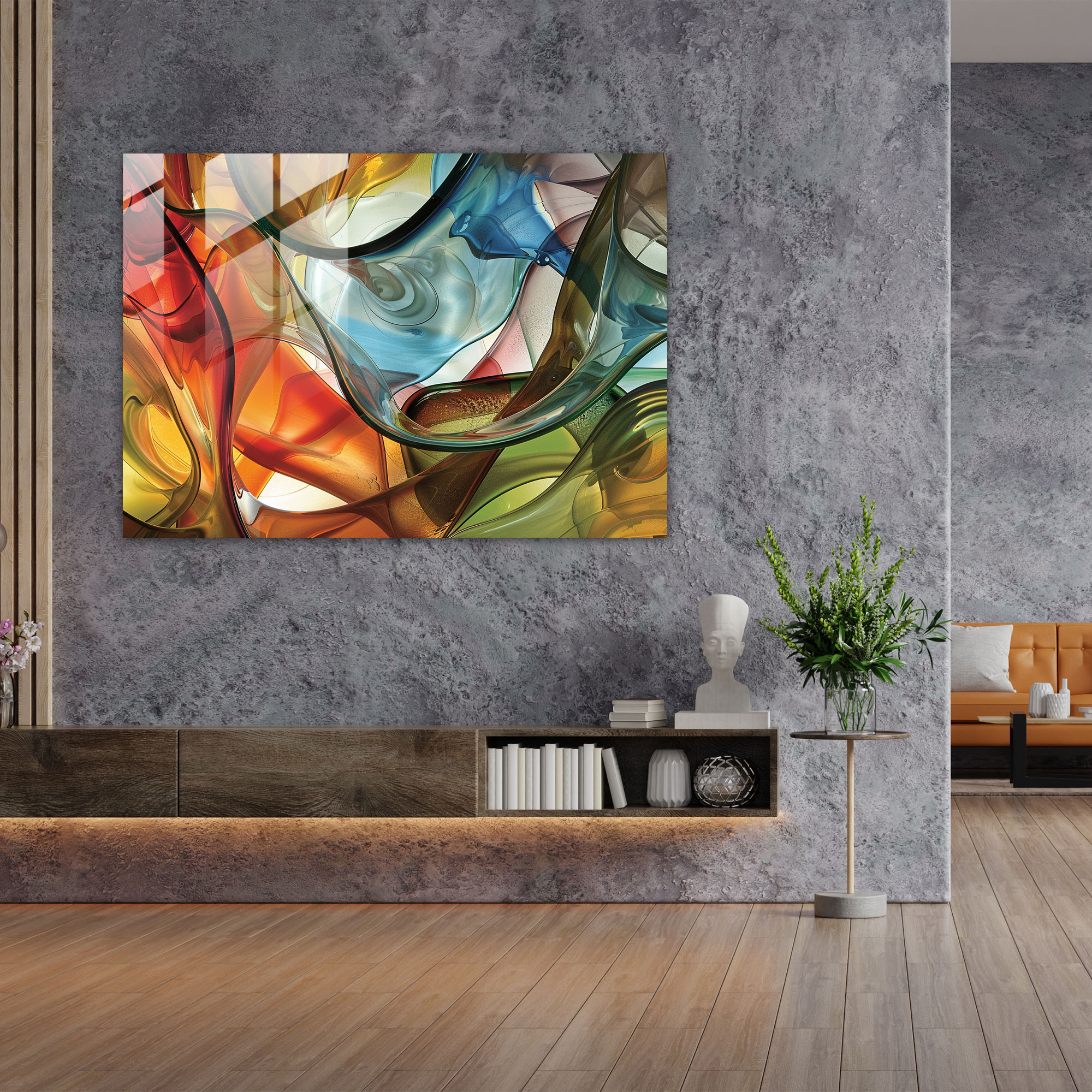 Michelangelo Glass Art - Abstract Representation - Michelangelo, Modern Art, Wall Decoration, Michelangelo