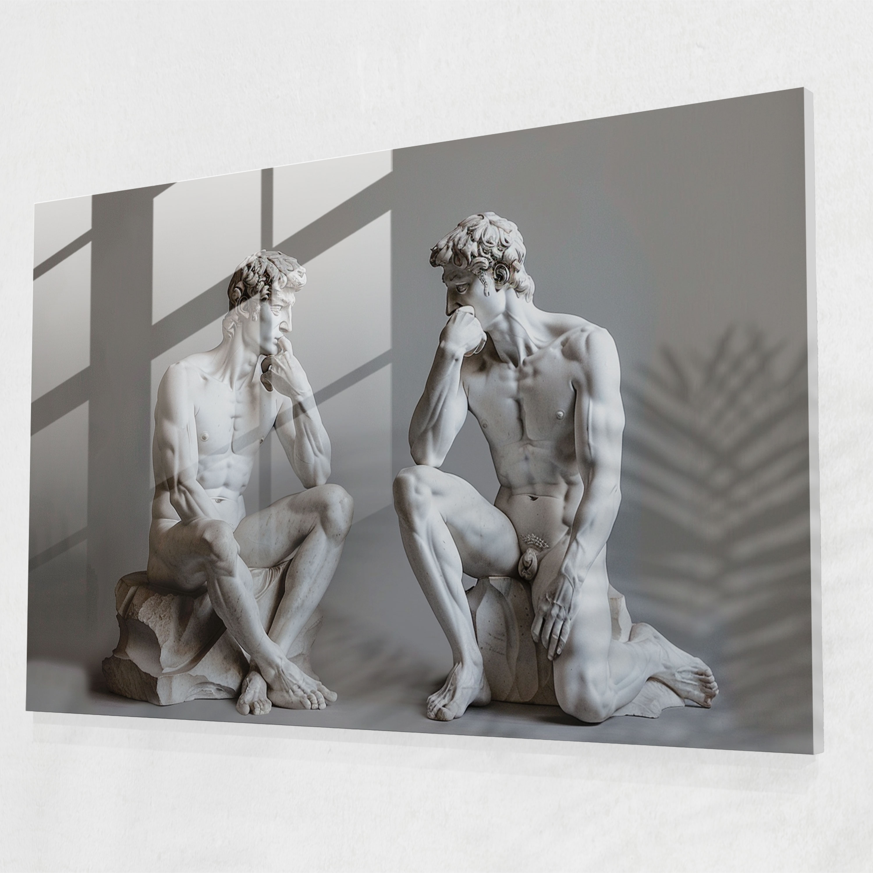 Creative Michelangelo Interpretation Home Decoration - Michelangelo, Home Decoration, Wall Decoration, Glass Print