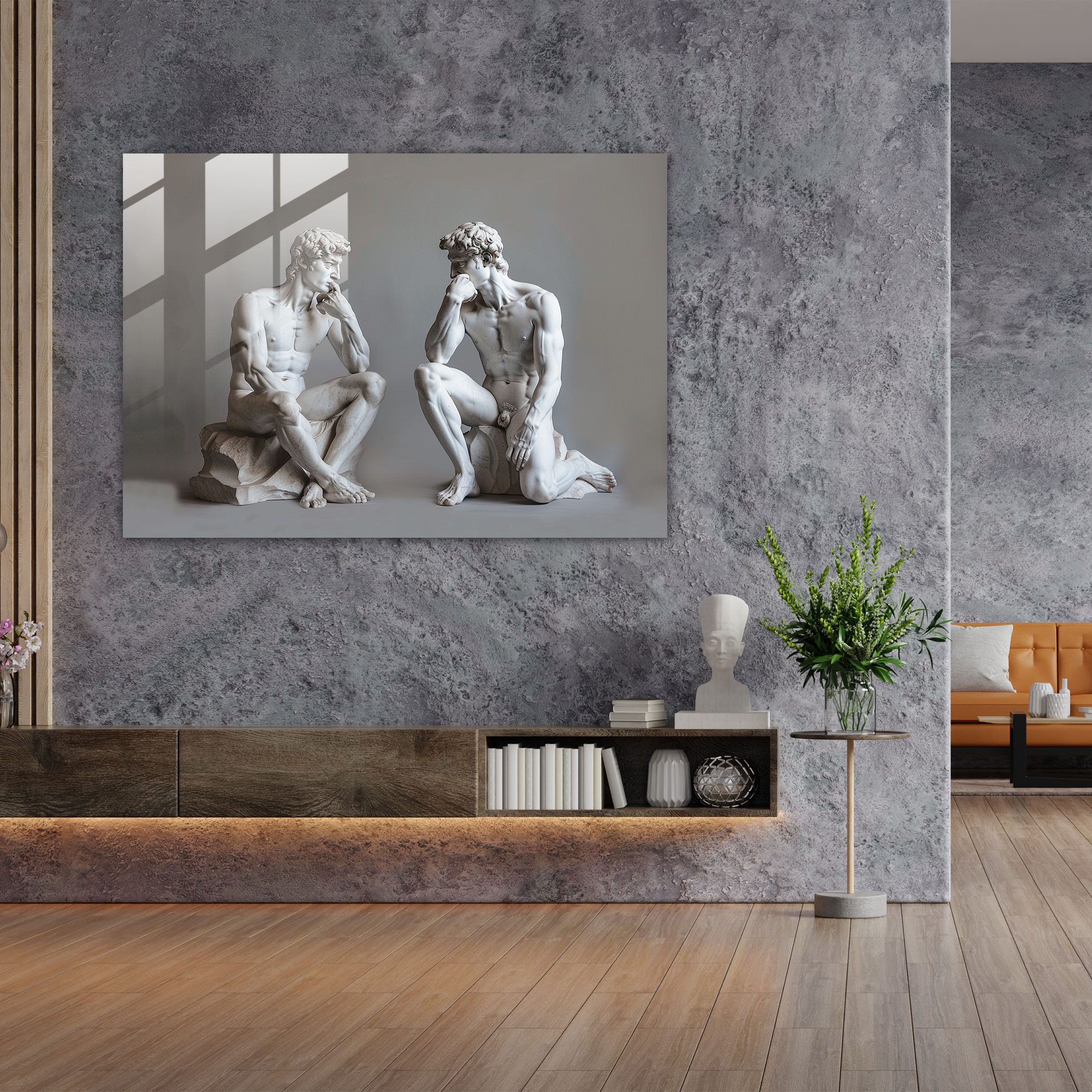 Creative Michelangelo Interpretation Home Decoration - Michelangelo, Home Decoration, Wall Decoration, Glass Print