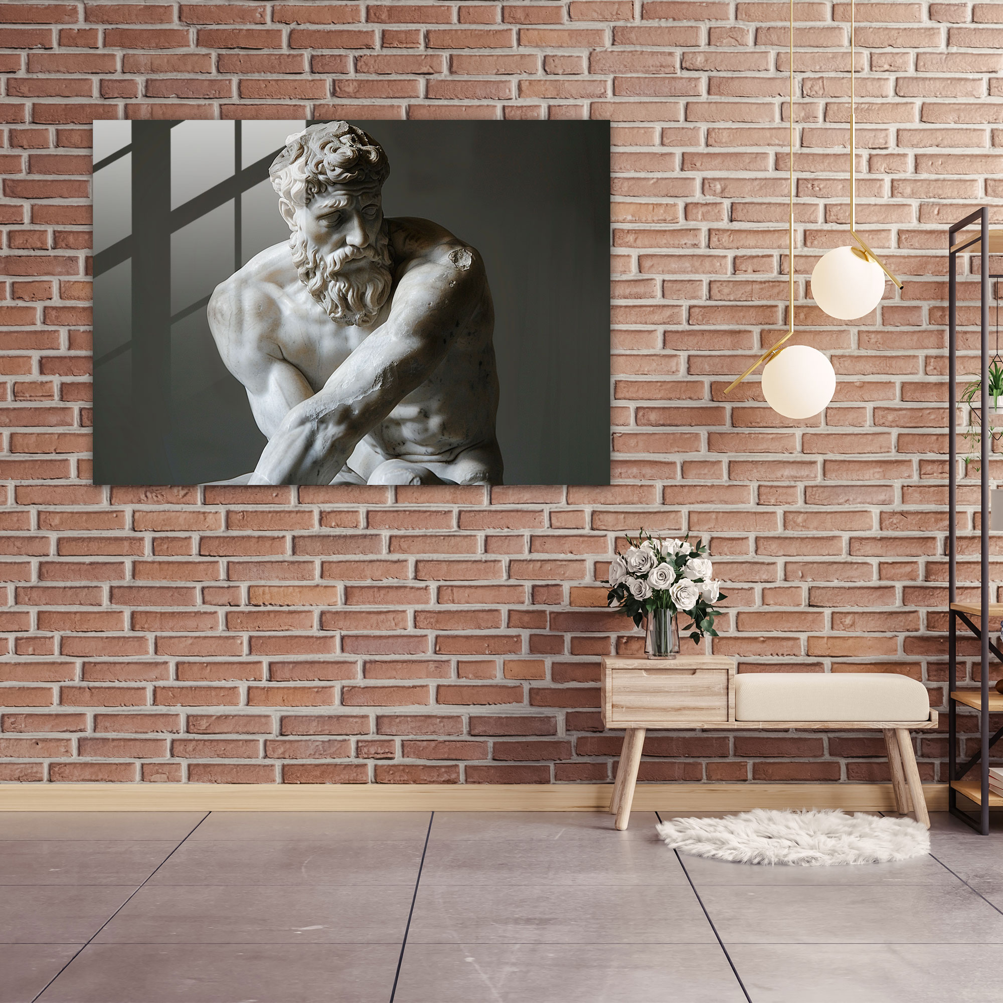 Michelangelo Renaissance Splendor Home Decoration - Michelangelo, Wall Decoration, Glass Print, Home Decoration
