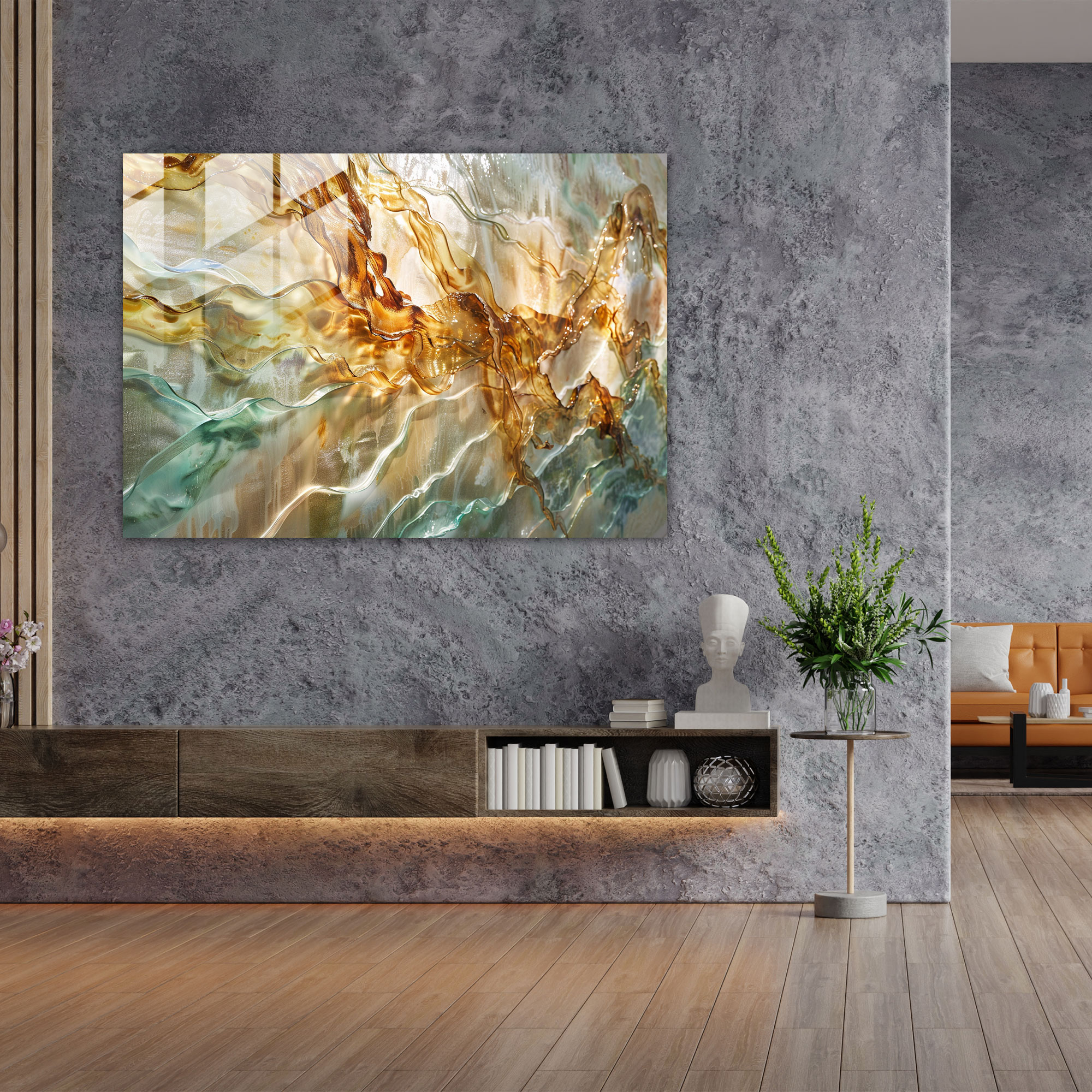 Michelangelo Sistine Splendor Glass Wall Art - Michelangelo, Exquisite, Home Decoration, Glass Wall Art
