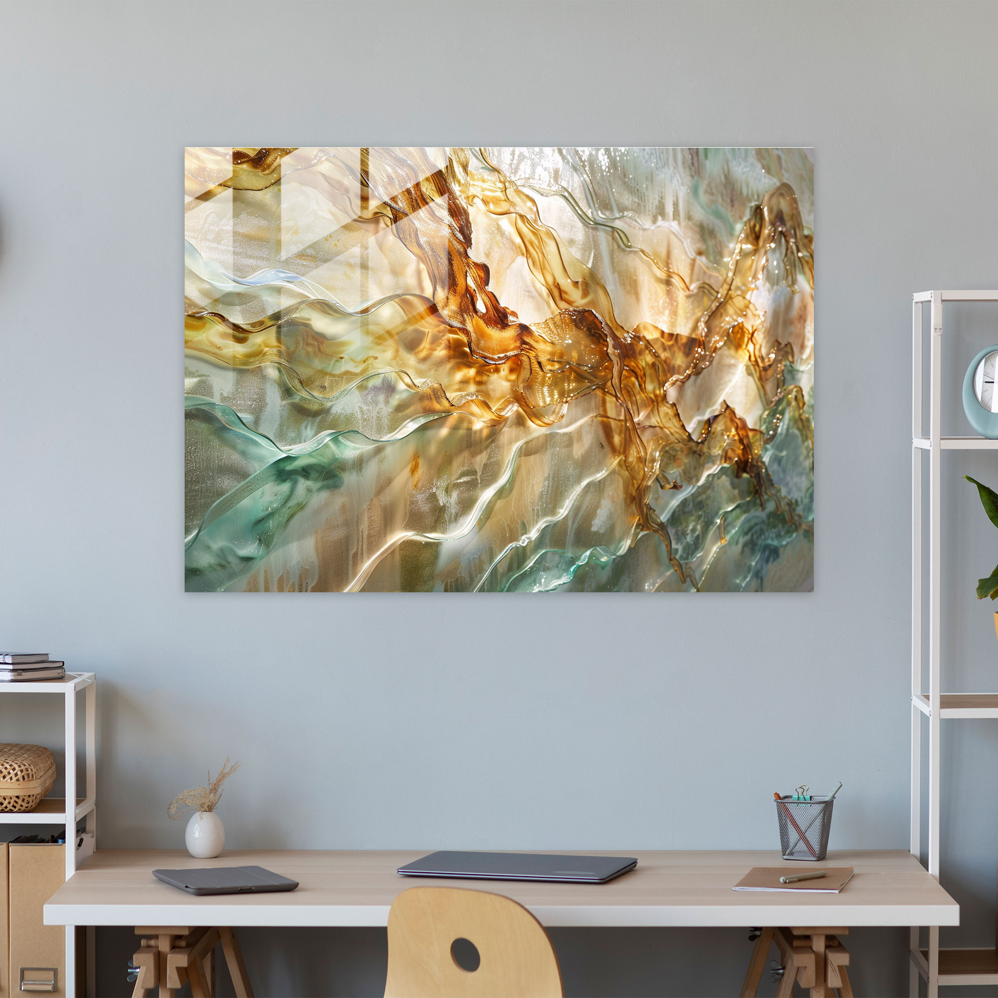 Michelangelo Sistine Splendor Glass Wall Art - Michelangelo, Exquisite, Home Decoration, Glass Wall Art