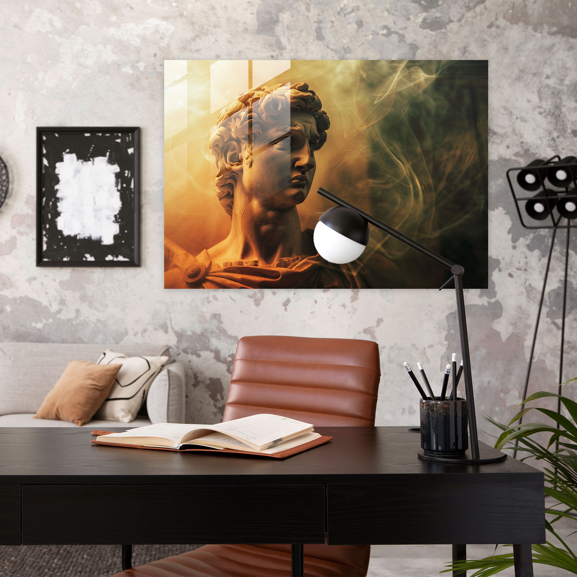 Michelangelo Glass Print: Statue Of David - Michelangelo, Glass Wall Art, Glass Art, Glass Print