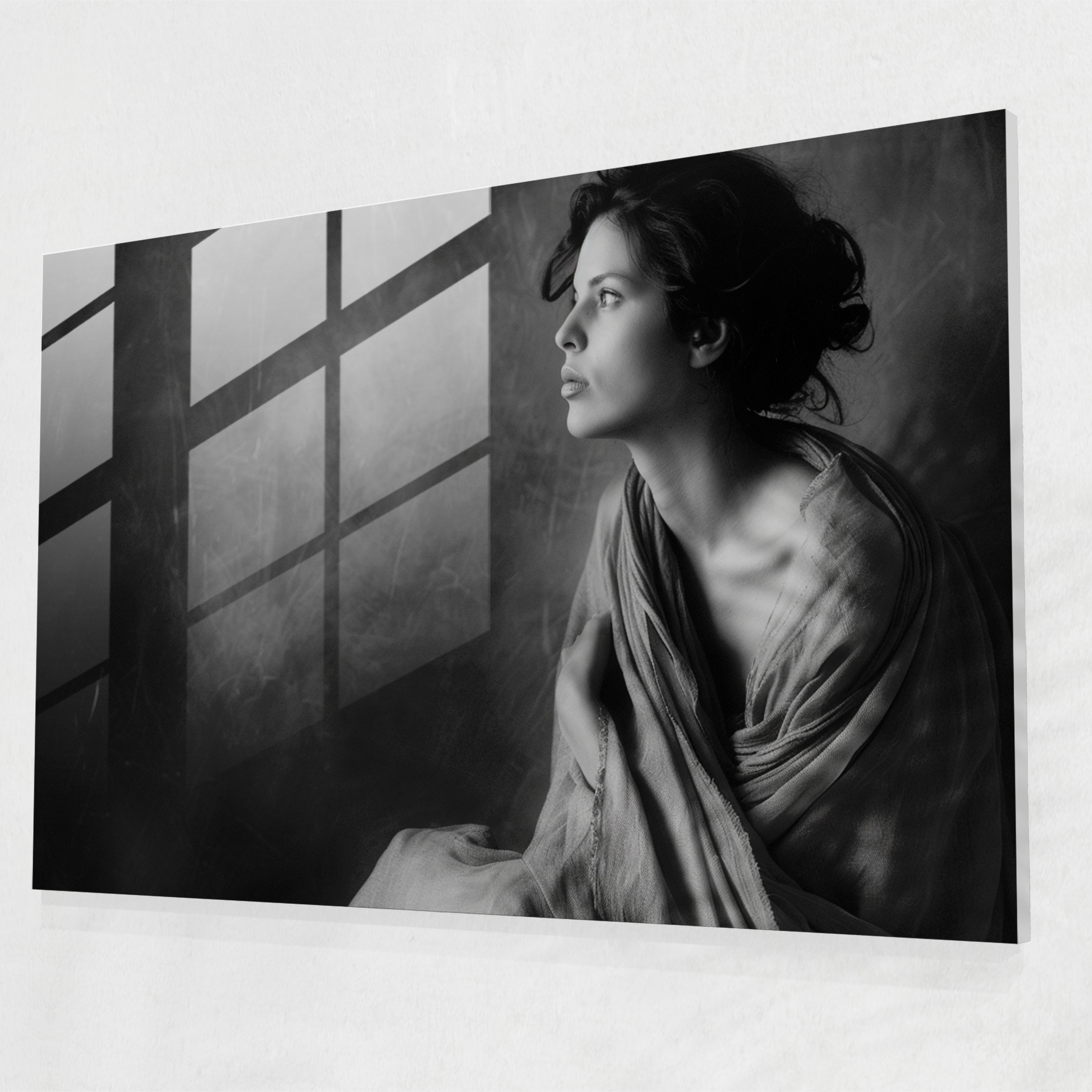 Michelangelo Home Decoration - Contemplative Woman - Michelangelo, Home Decoration, Glass Art, Wall Decoration