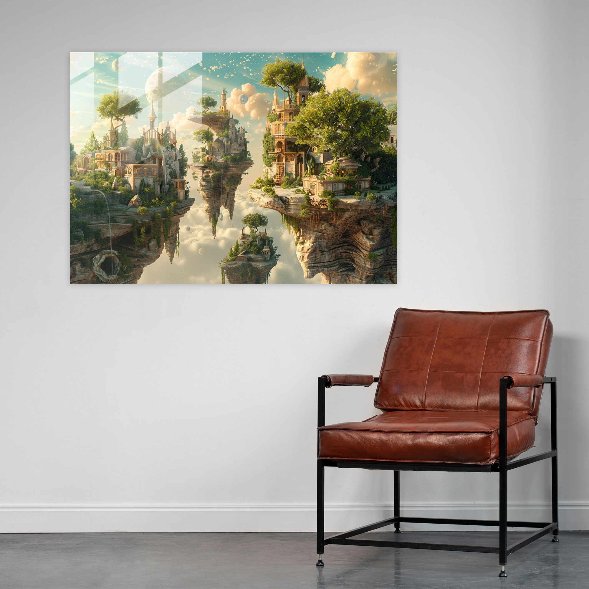 Michelangelo Glass Wall Art - Surreal Landscape - Michelangelo, Wall Decoration, Glass Art, Glass Wall Art