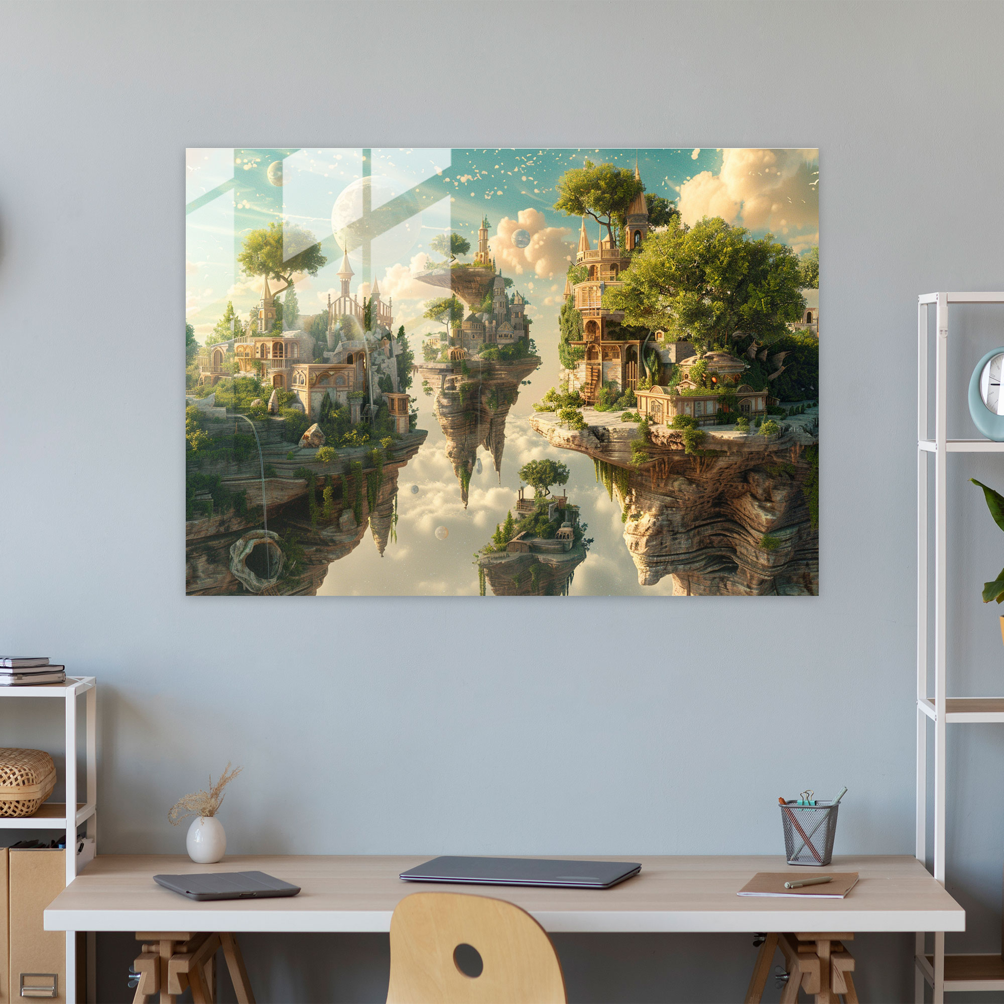 Michelangelo Glass Wall Art - Surreal Landscape - Michelangelo, Wall Decoration, Glass Art, Glass Wall Art