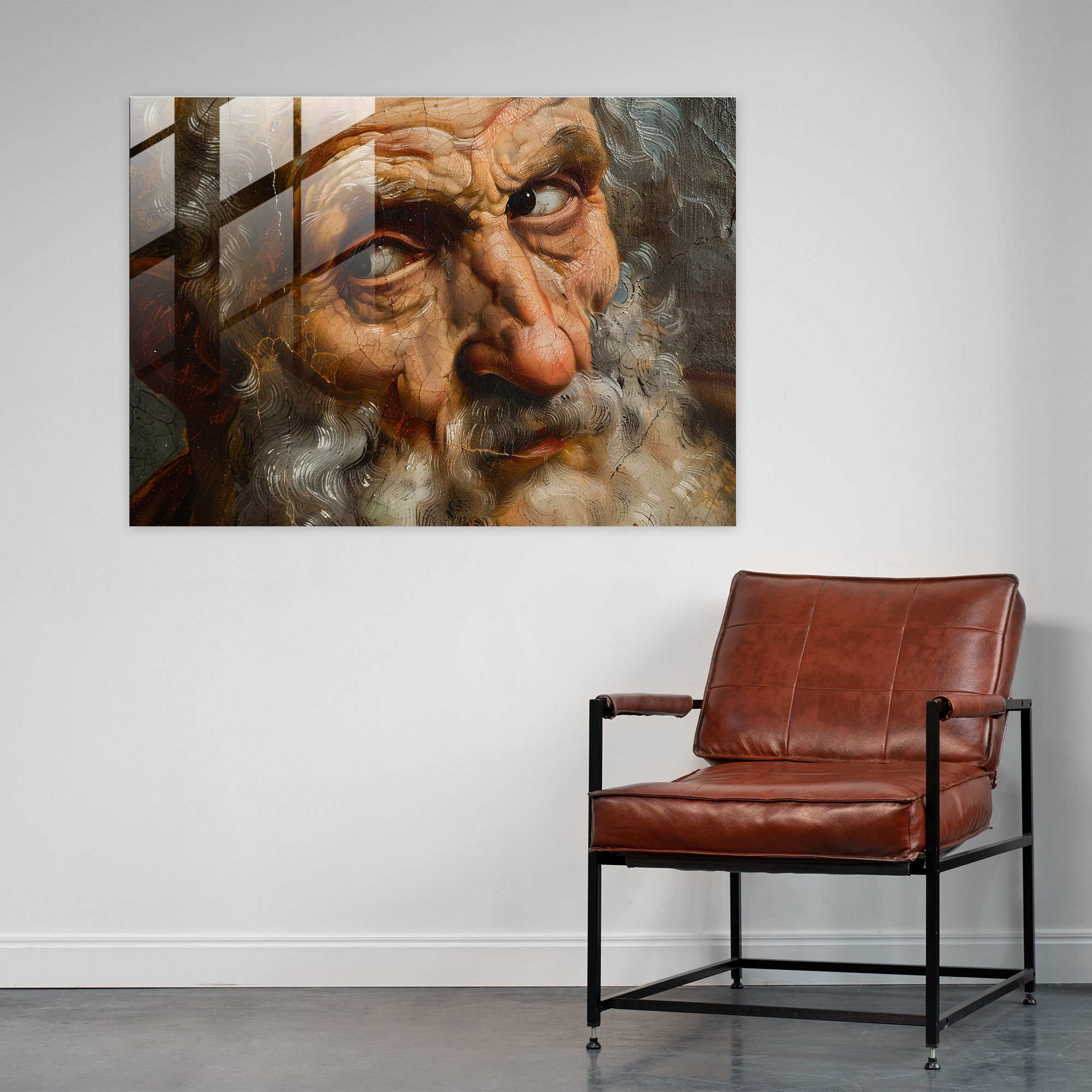 Michelangelo Home Decoration - Iconic Figure Portrait - Michelangelo, Glass Art, Wall Decoration, Michelangelo