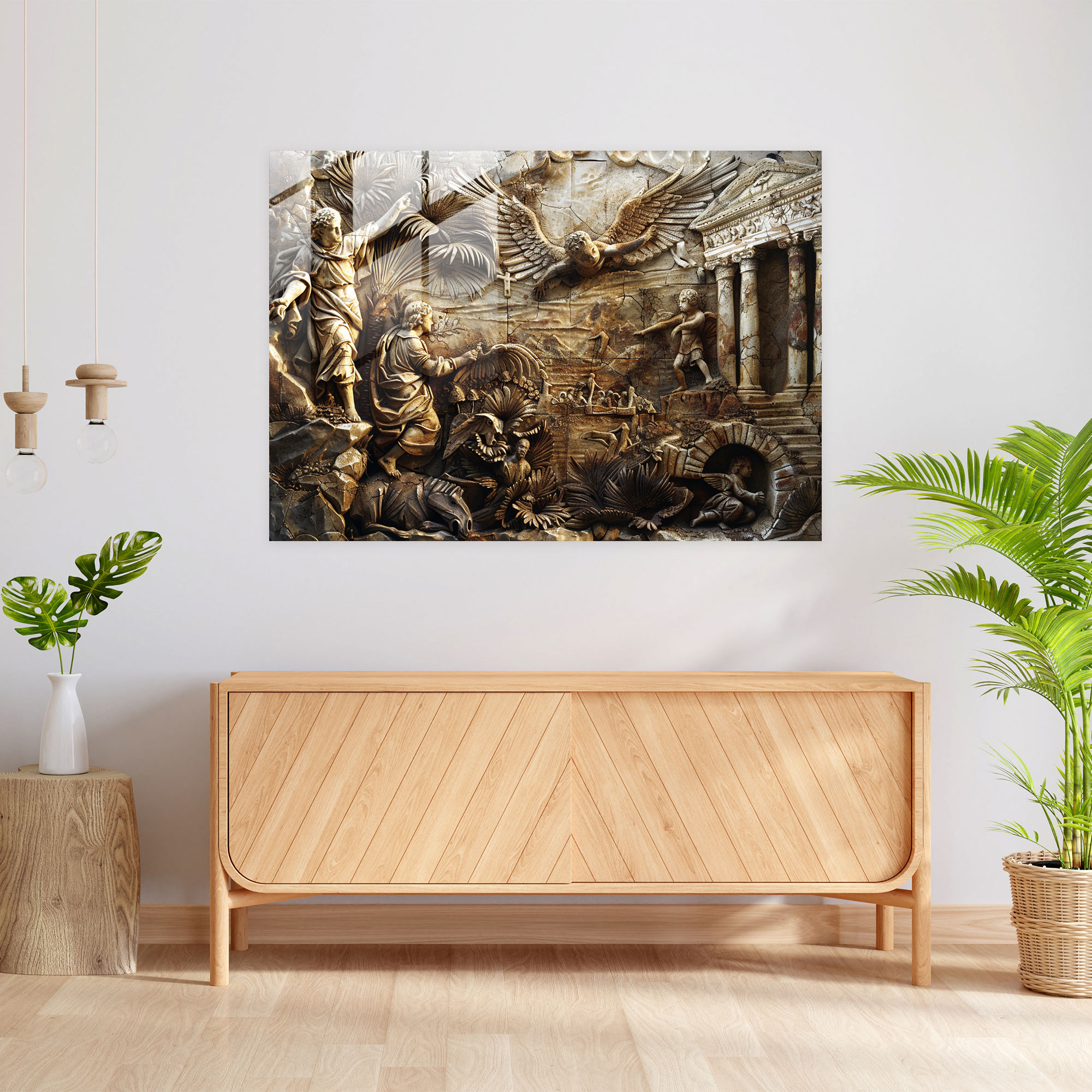 Michelangelo Glass Wall Art - Michelangelo, Wall Decoration, Michelangelo, Glass Art