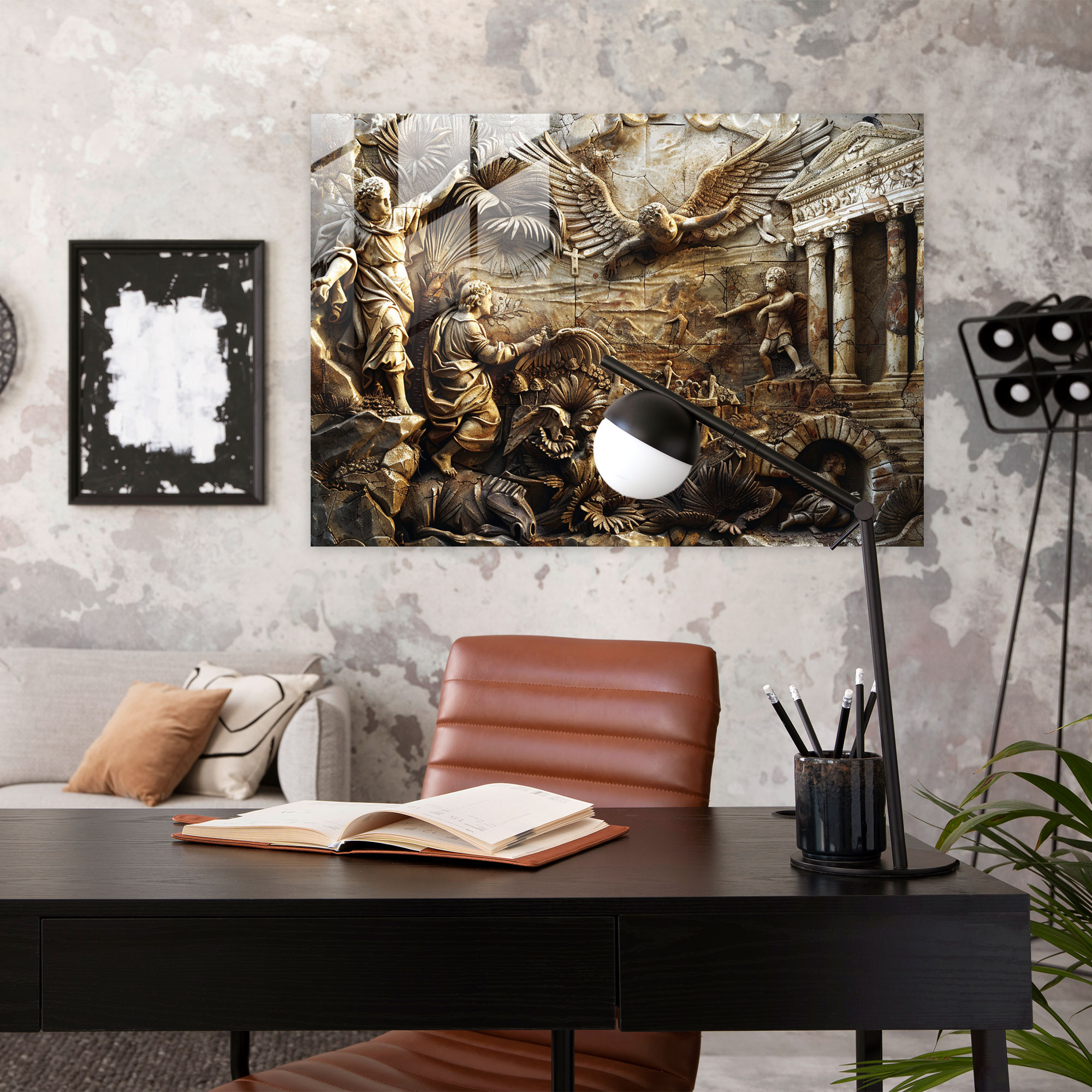 Michelangelo Glass Wall Art - Michelangelo, Wall Decoration, Michelangelo, Glass Art