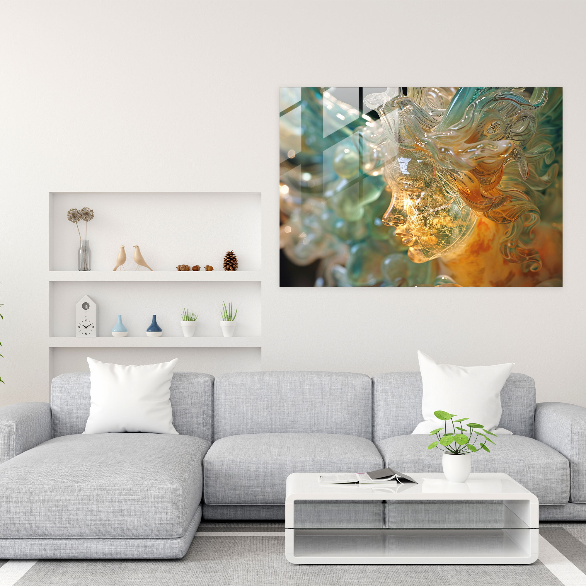 Michelangelo Glass Art: Celestial Beings - Michelangelo, Wall Decoration, Glass Art, Michelangelo