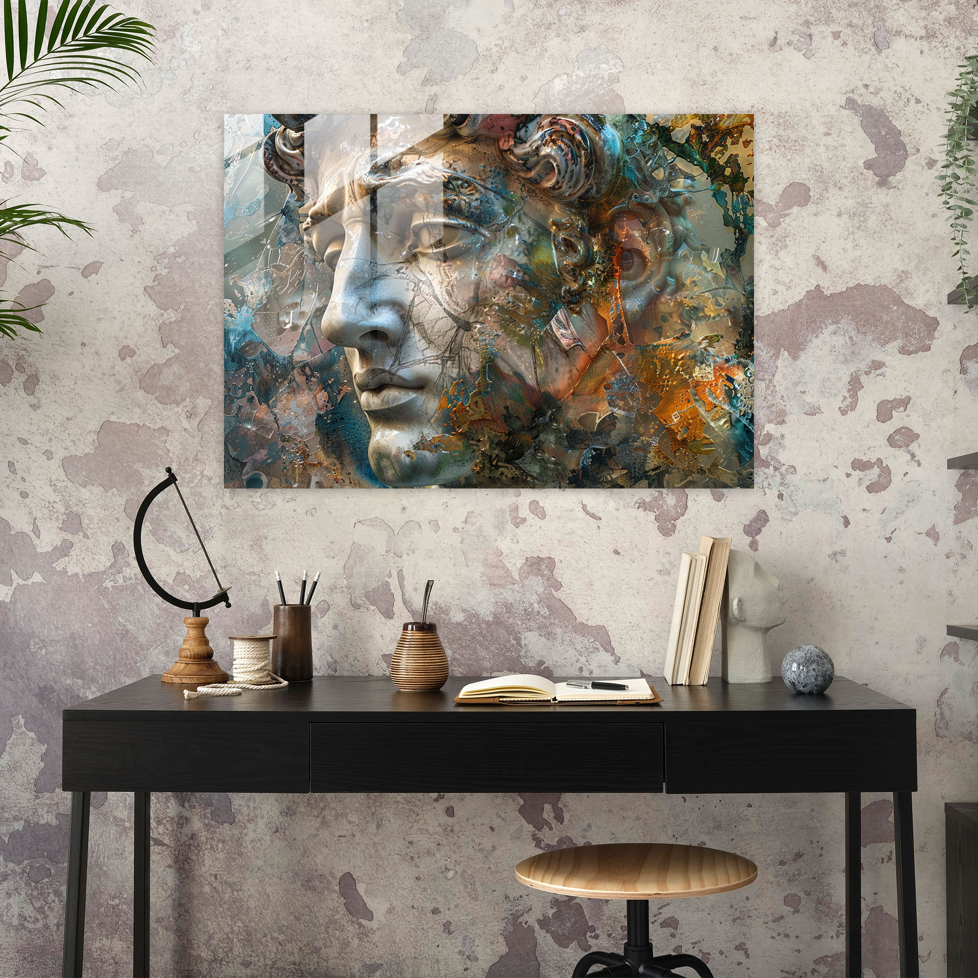 Michelangelo Glass Wall Art: Emotional Expressions - Michelangelo, Glass Wall Art, Wall Decoration, Michelangelo