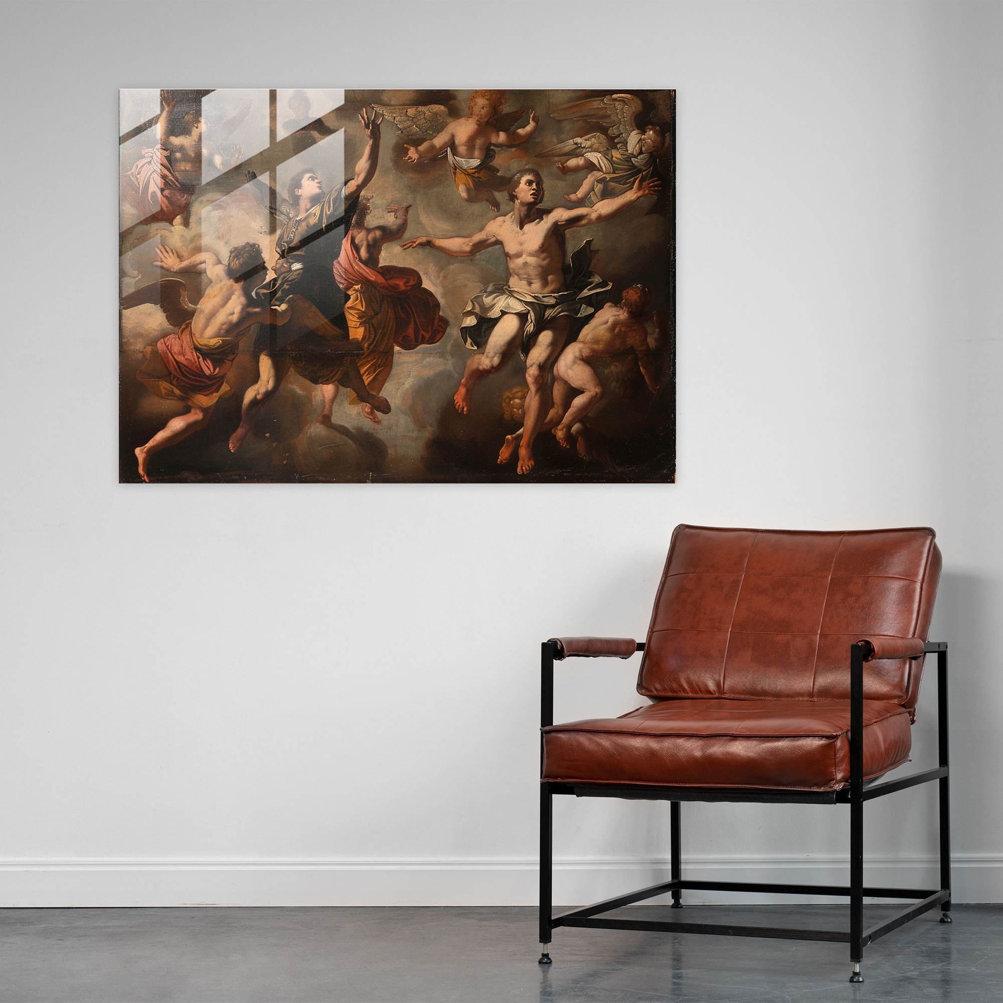 Michelangelo Glass Wall Art Baroque Masterpiece - Michelangelo, Glass Wall Art, Wall Decoration, Glass Art