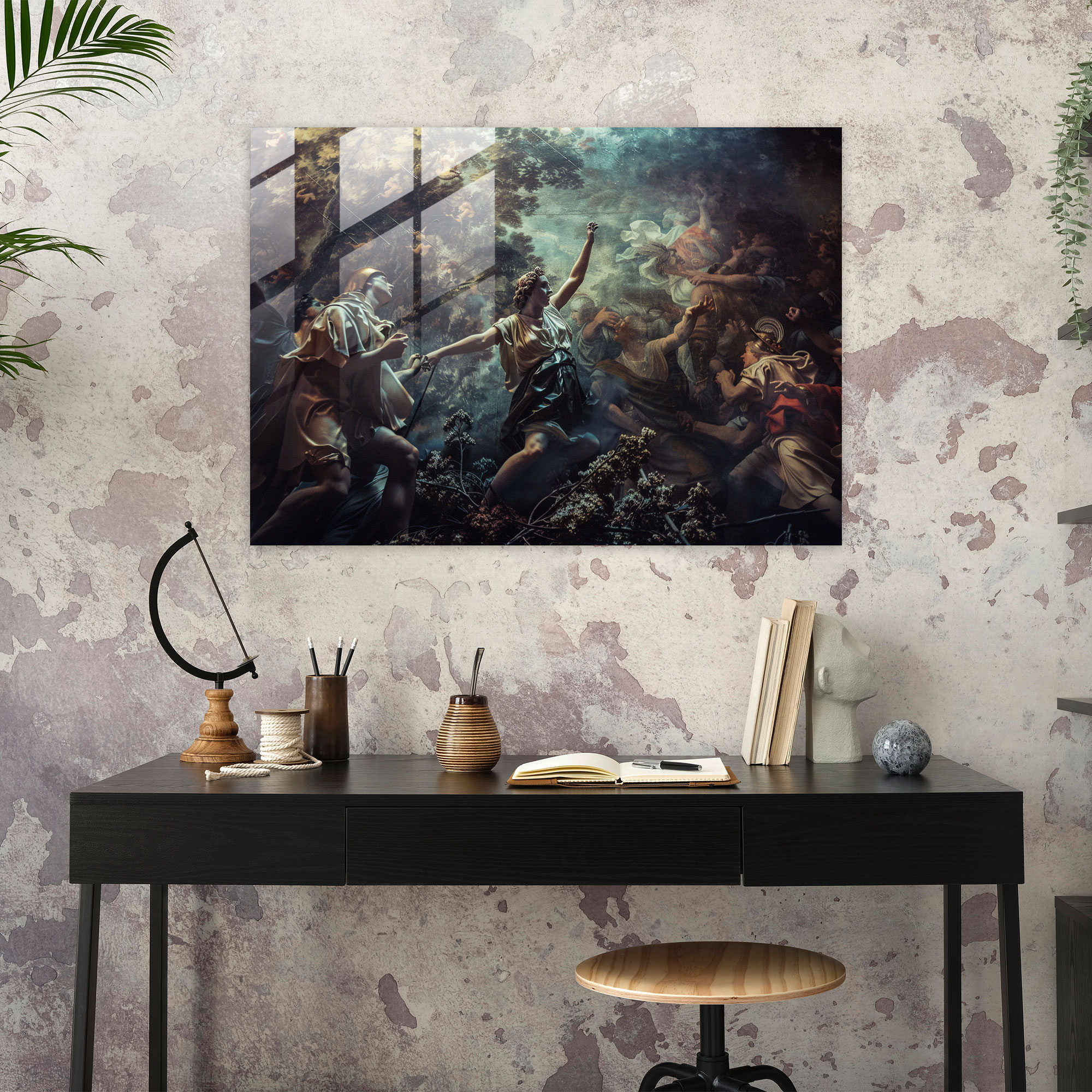 Michelangelo Glass Art Mythological Figures - Michelangelo, Glass Print, Home Decoration, Michelangelo