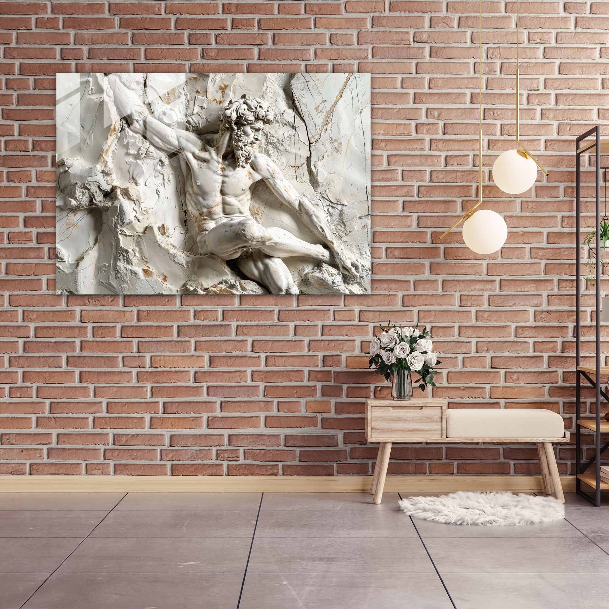 Michelangelo Sculpted Figures Wall Decoration - Michelangelo, Wall Decoration, Michelangelo, Modern Art