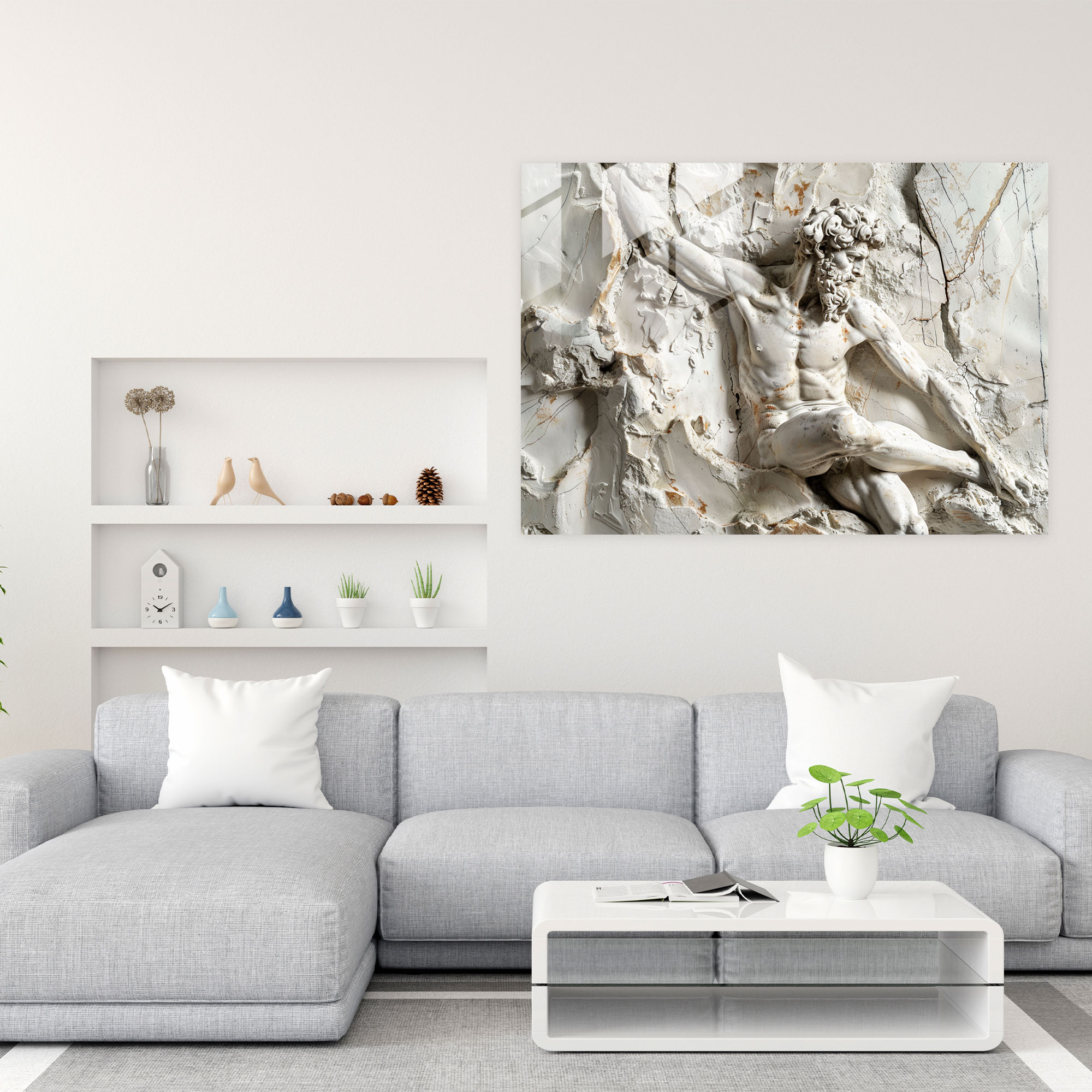 Michelangelo Sculpted Figures Wall Decoration - Michelangelo, Wall Decoration, Michelangelo, Modern Art
