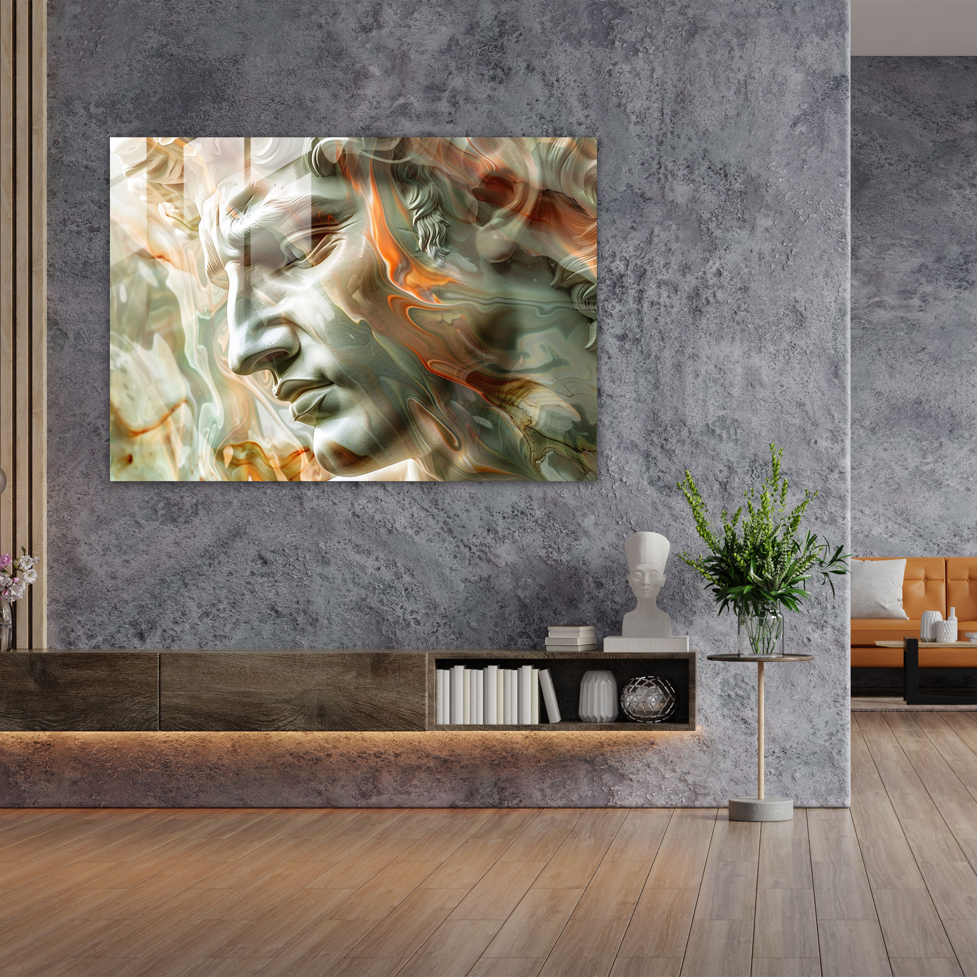 Michelangelo Dramatic Expressions Glass Wall Art - Michelangelo, Modern Art, Glass Art, Glass Wall Art
