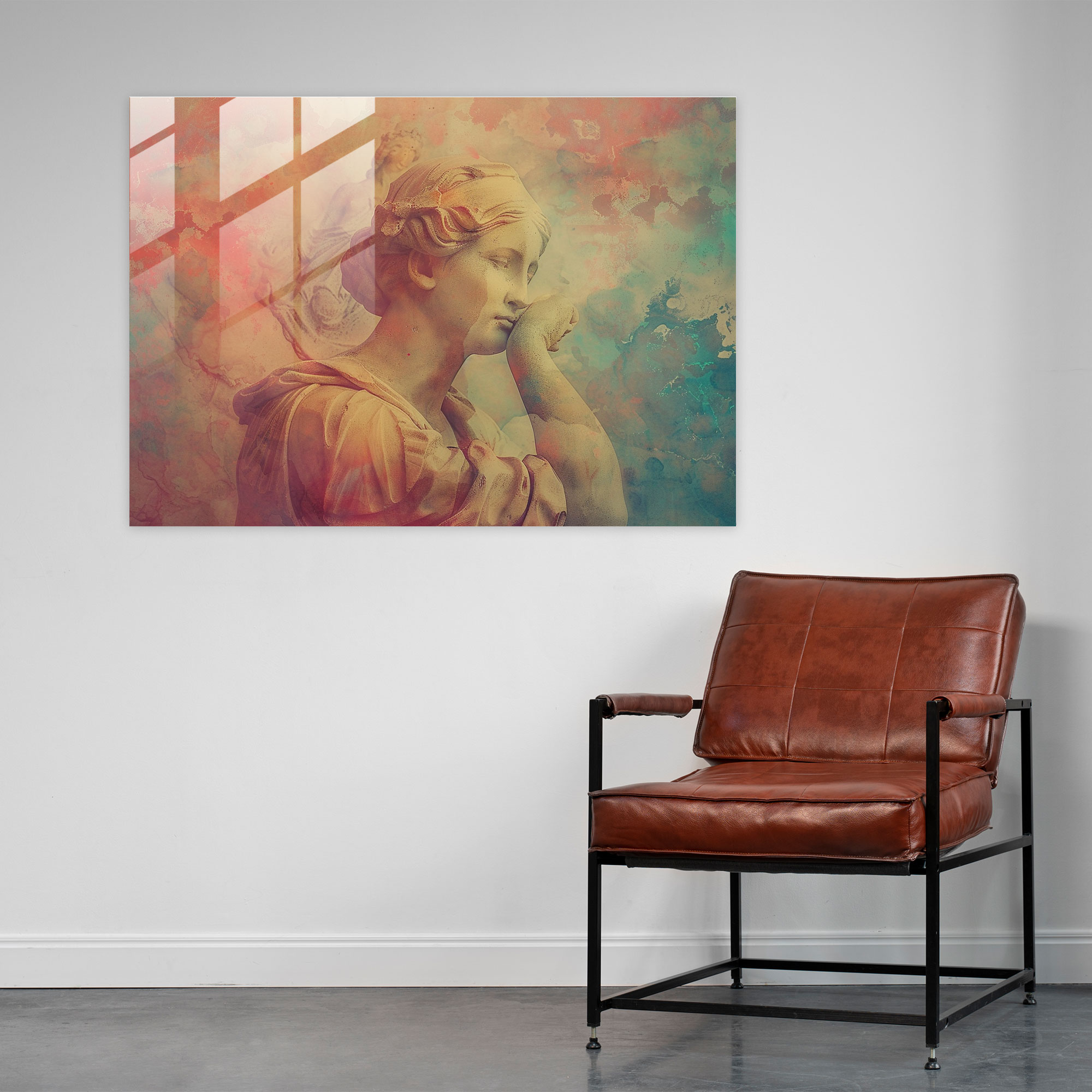 Michelangelo Glass Wall Art - Libyan Sibyl - Michelangelo, Ethereal Colors, Libyan Sibyl, Glass Art