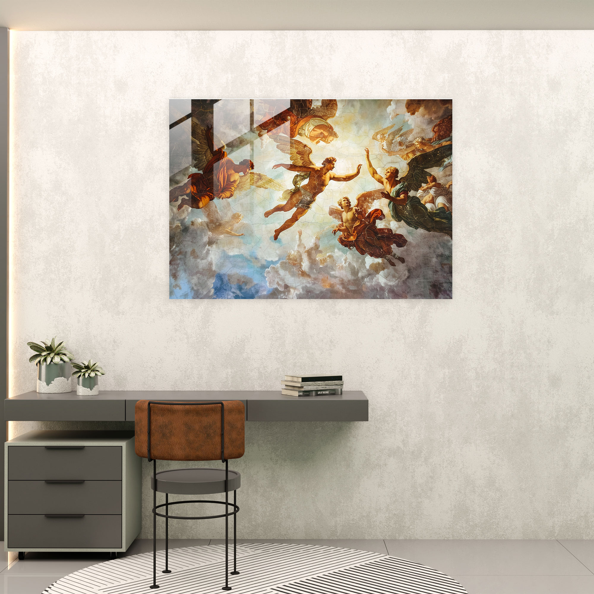 Michelangelo Glass Wall Art - Mythological Scene - Michelangelo, Glass Art, Home Decoration, Michelangelo