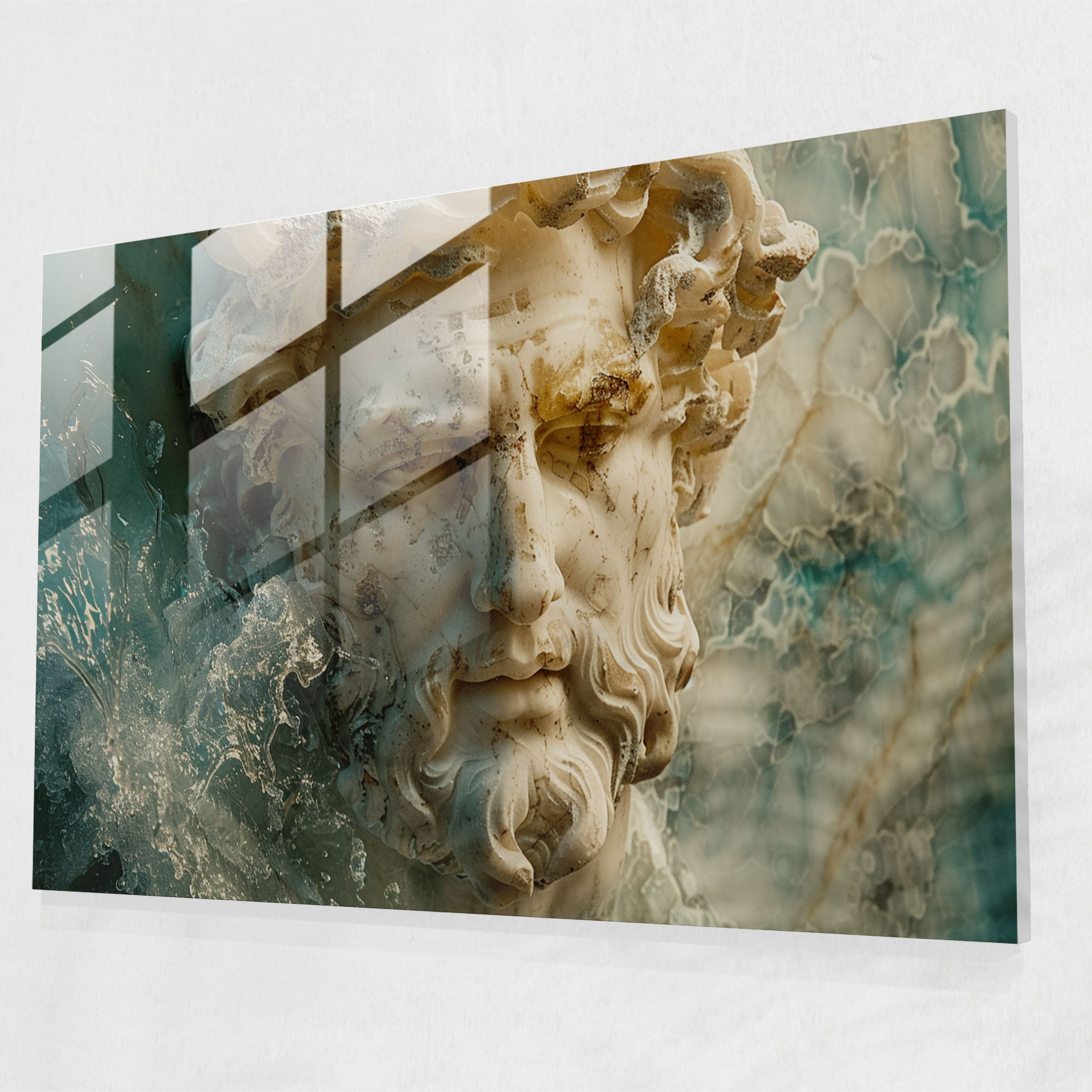 Michelangelo Glass Wall Art Modern Art - Michelangelo, Home Decoration, Wall Decoration, Glass Art