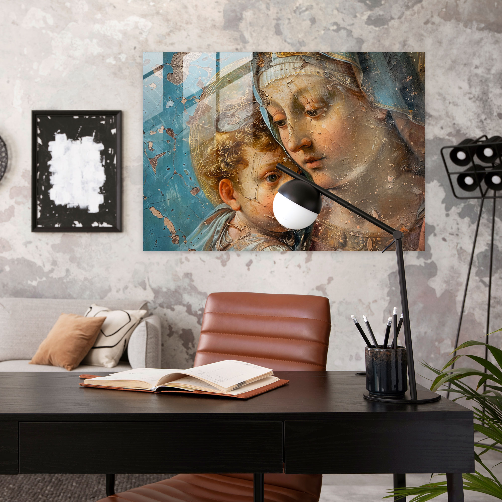 Michelangelo Home Decoration Glass Print - Michelangelo, Glass Art, Michelangelo, Glass Wall Art