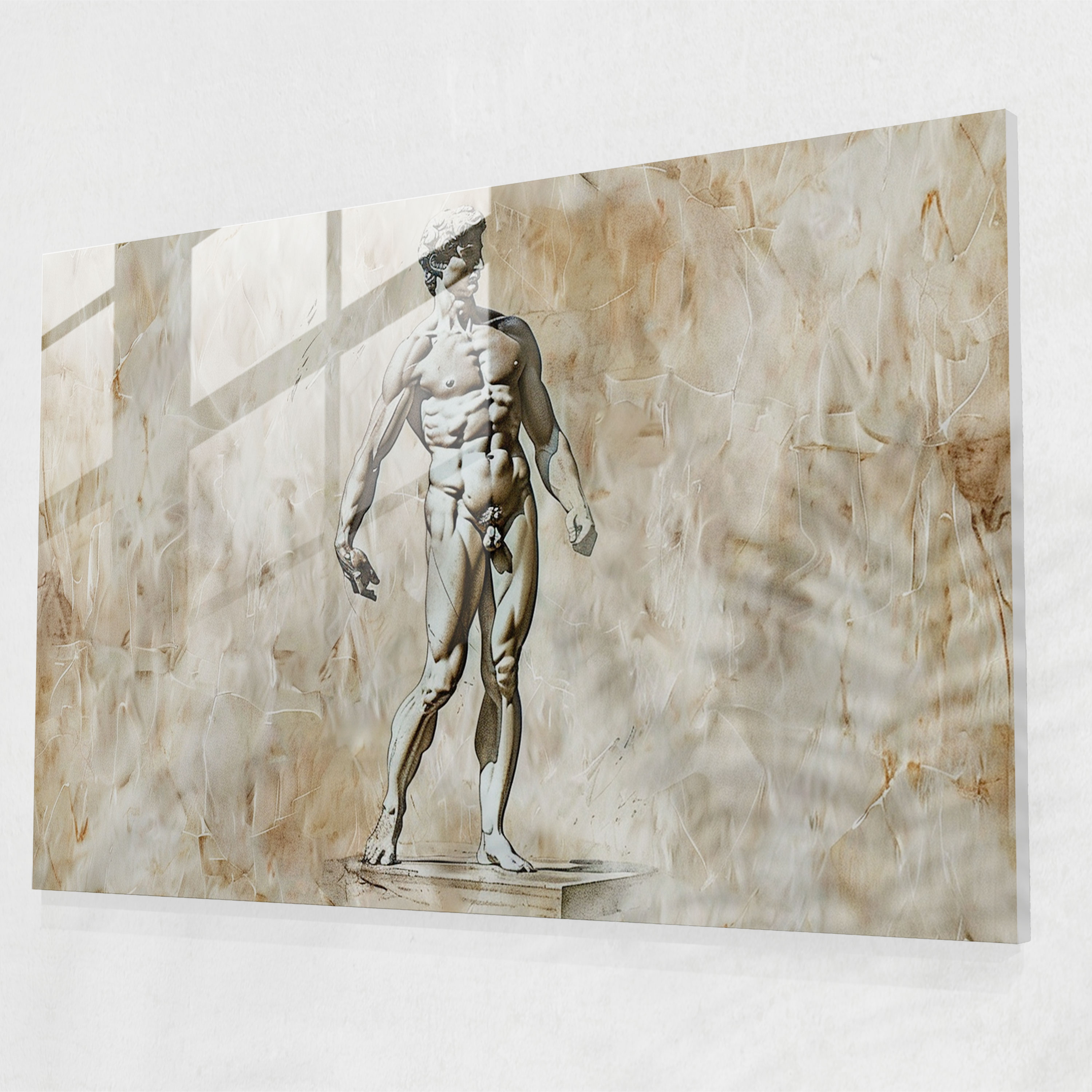 Michelangelo Glass Print Wall Decoration - Michelangelo, Modern Art, Wall Decoration, Glass Print