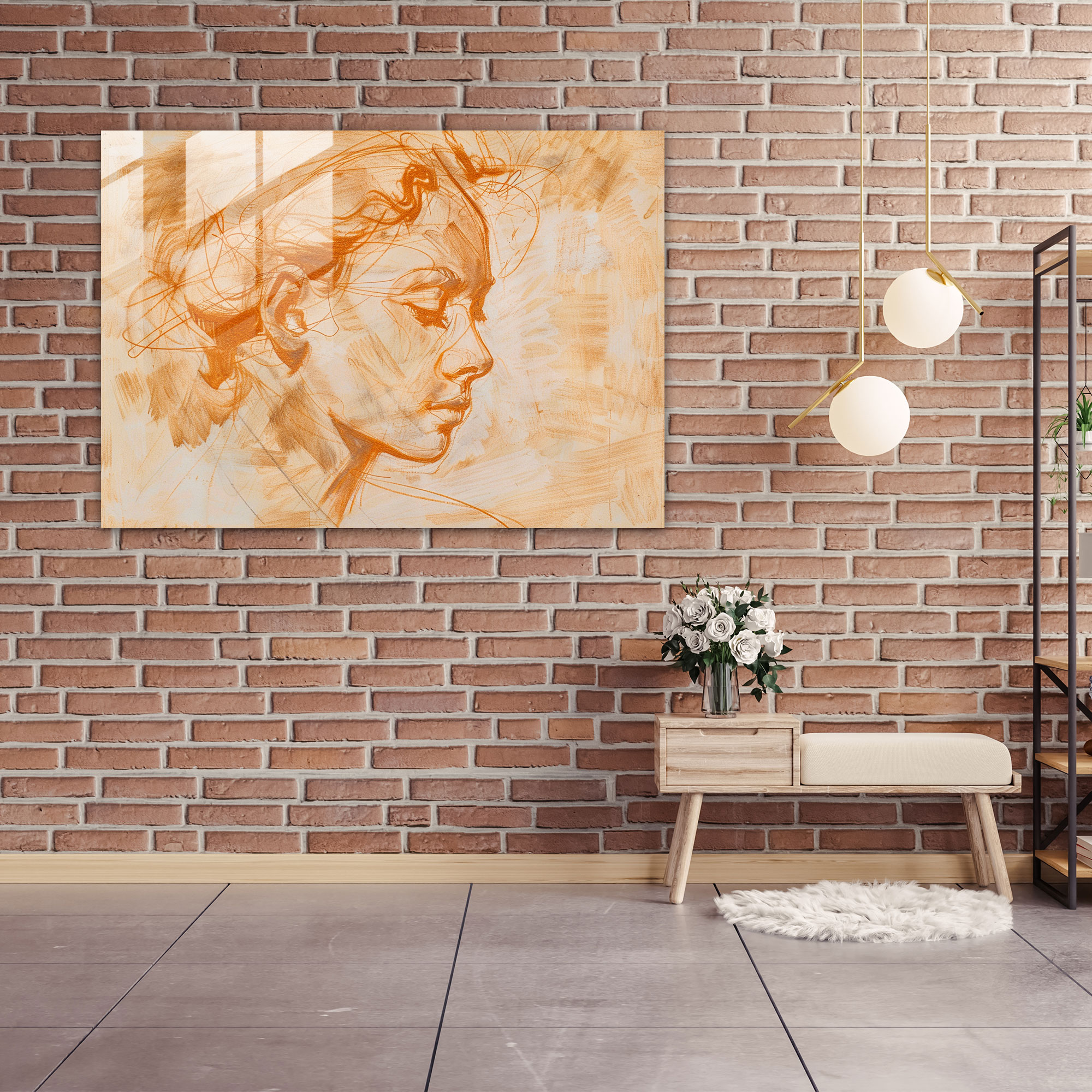Michelangelo Glass Art Wall Decoration - Michelangelo, Home Decoration, Michelangelo, Wall Decoration