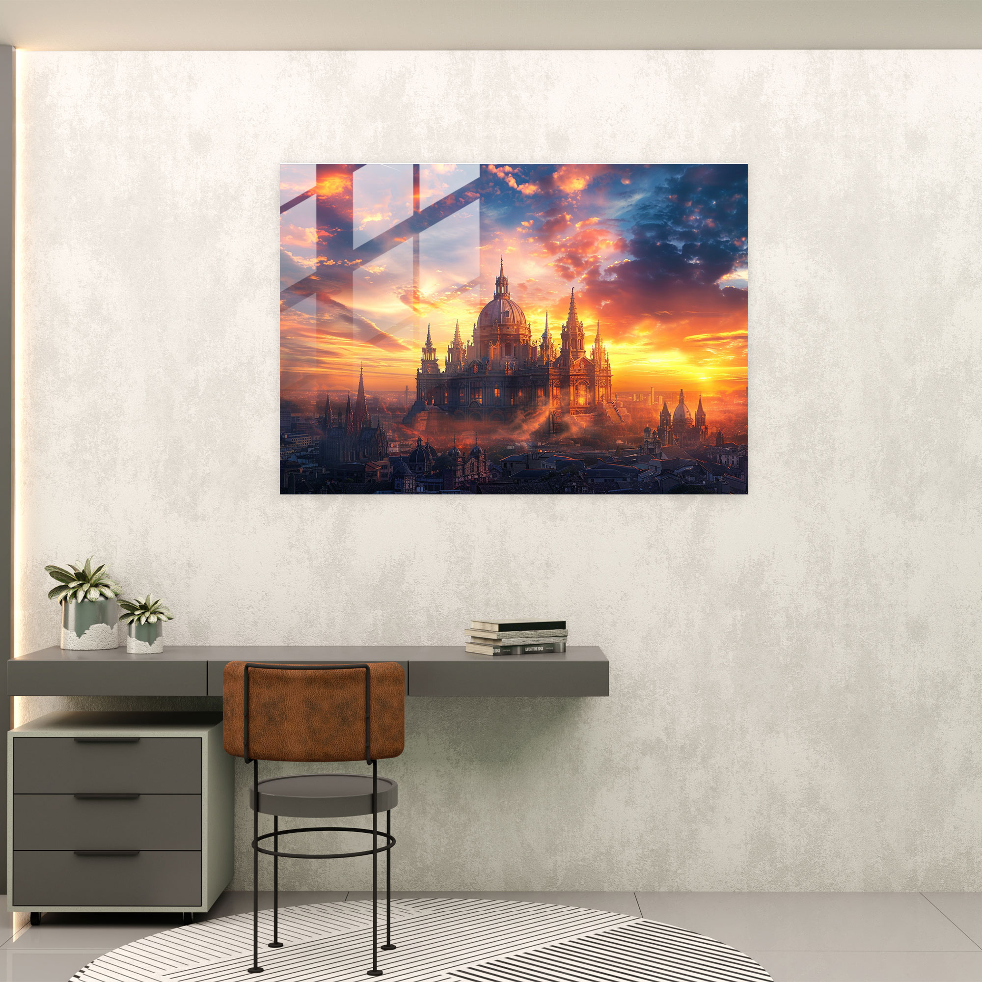 Michelangelo Glass Wall Art - Michelangelo, Glass Art, Modern Art, Glass Wall Art