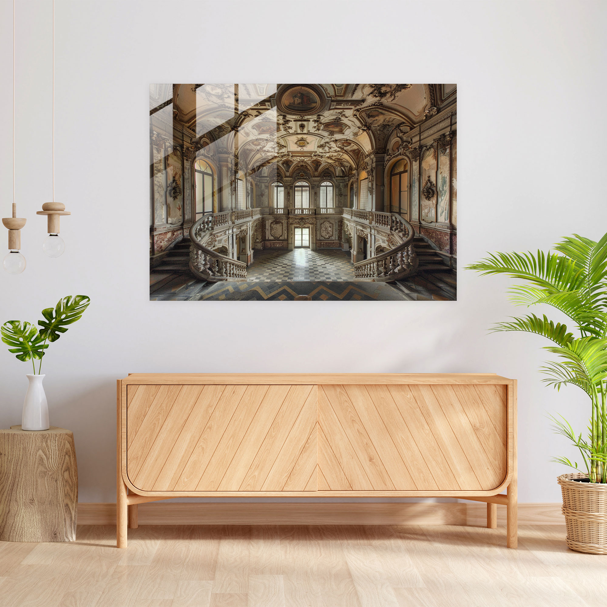 Michelangelo Glass Print - Renaissance Elegance Ornate Decor Glass Wall Art - Michelangelo, Glass Art, Home Decoration, Glass Wall Art