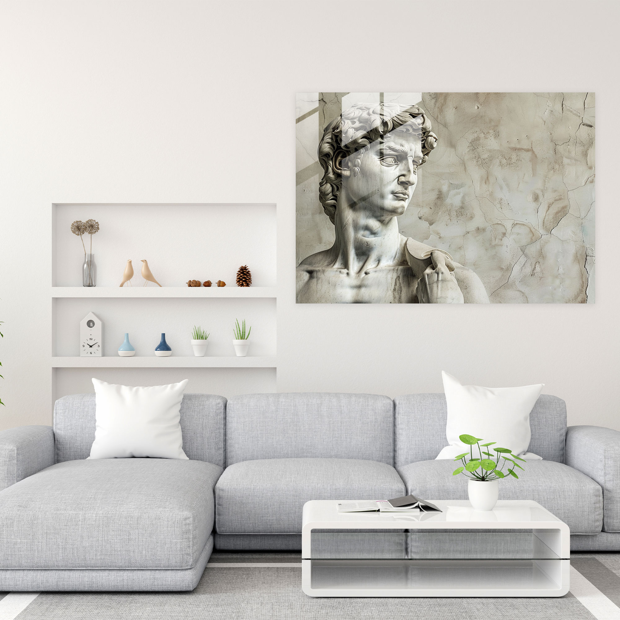 Michelangelo Wall Decoration - David Statue - Michelangelo, Classic Artistry, Drawing, Wall Decoration