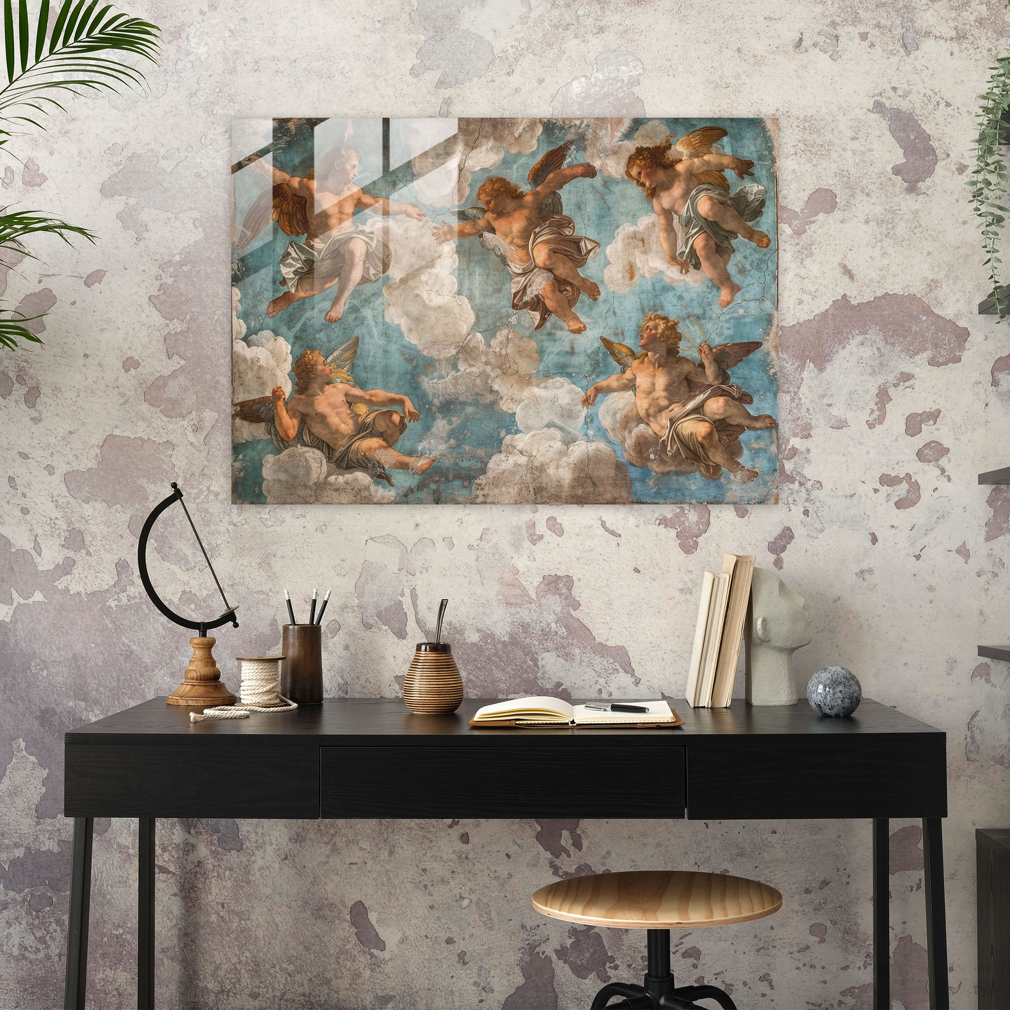 Michelangelo Glass Print - Michelangelo, Glass Art, Glass Print, Glass Wall Art