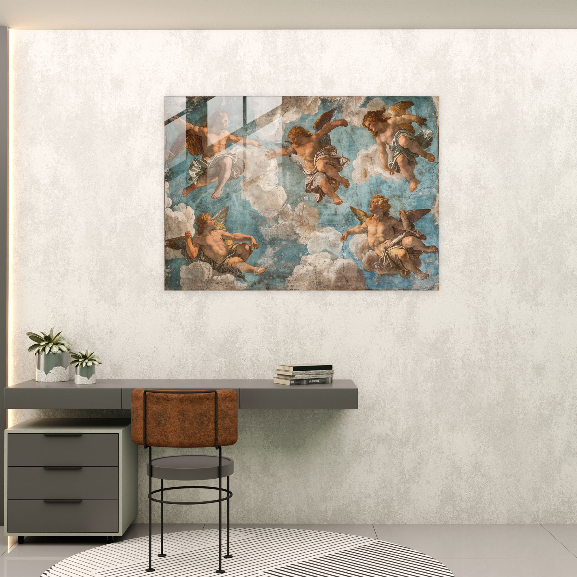 Michelangelo Glass Print - Michelangelo, Glass Art, Glass Print, Glass Wall Art