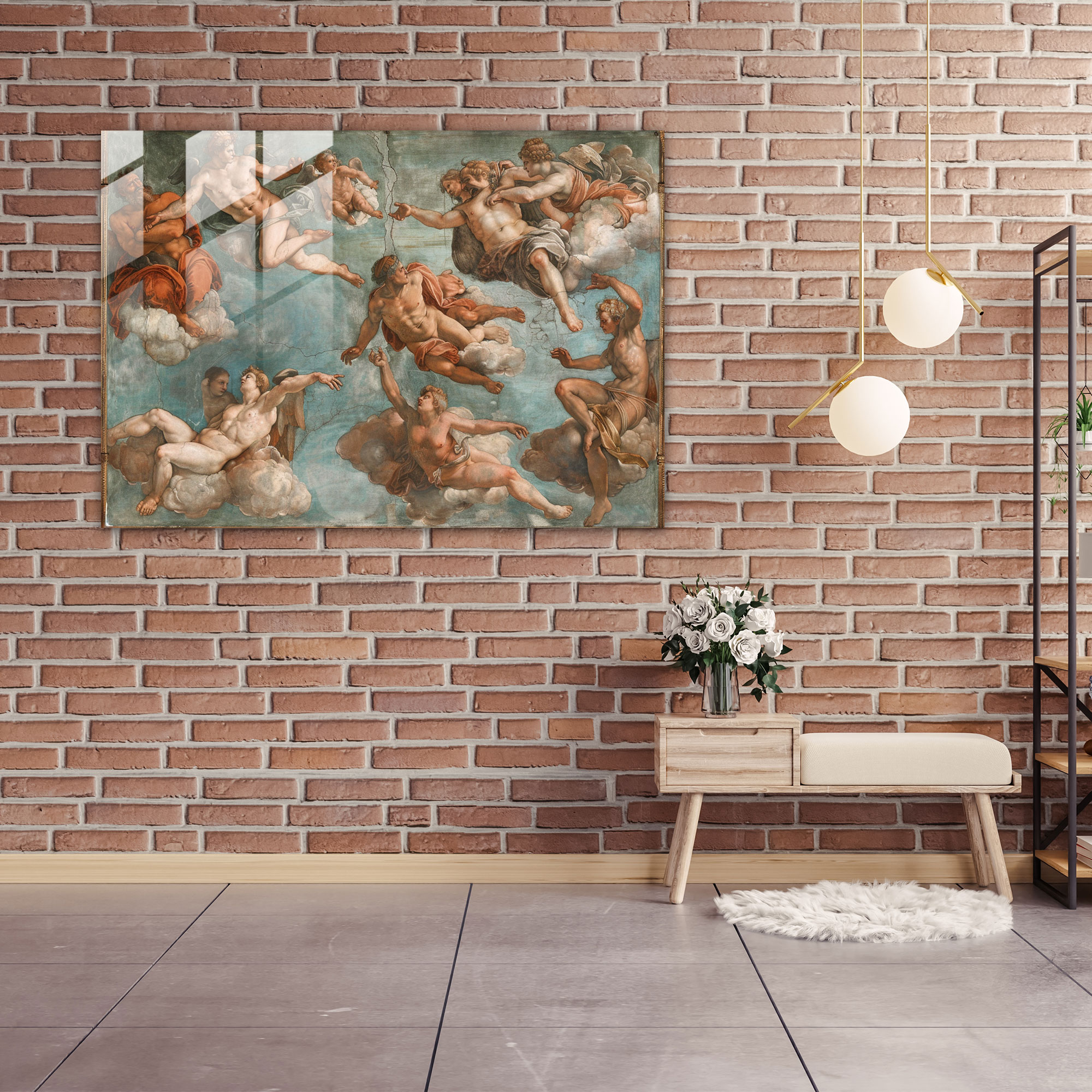 Michelangelo Home Decoration - Michelangelo, Glass Art, Glass Print, Wall Decoration