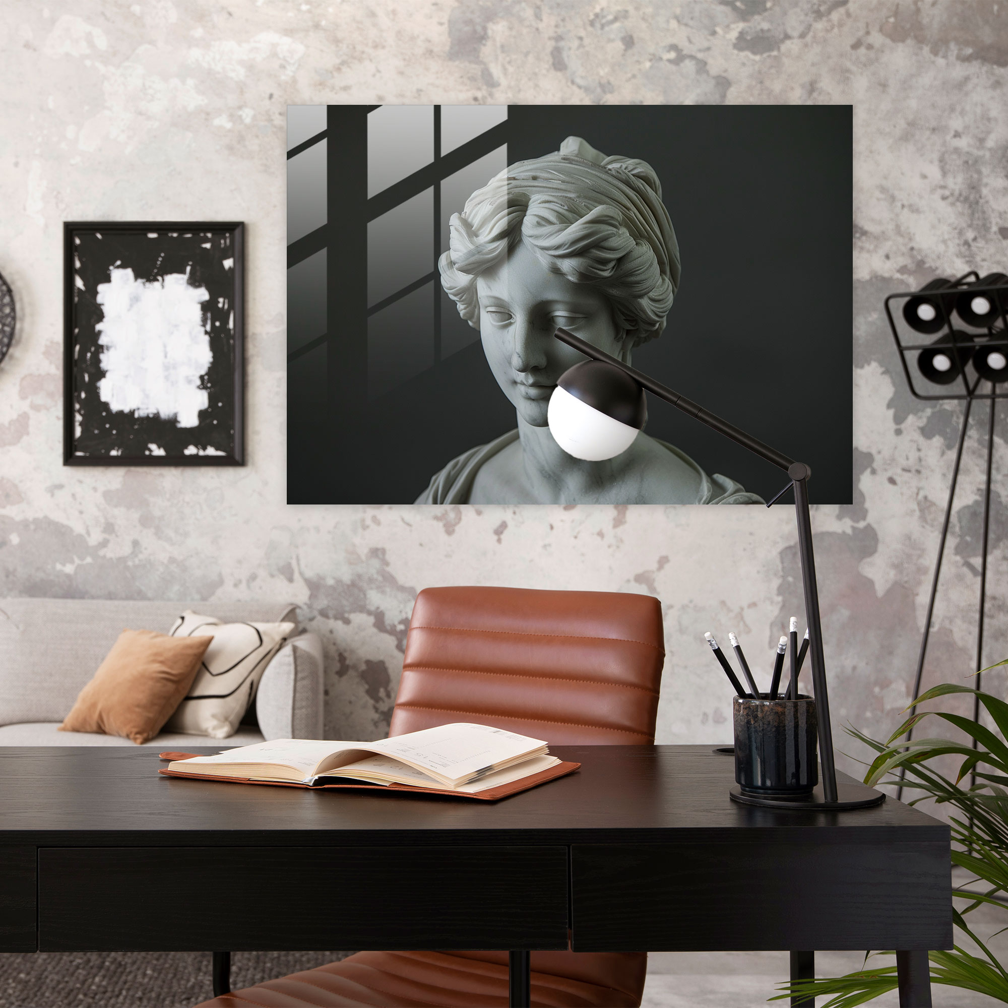Michelangelo Modern Art - Michelangelo, Glass Art, Wall Decoration, Home Decoration