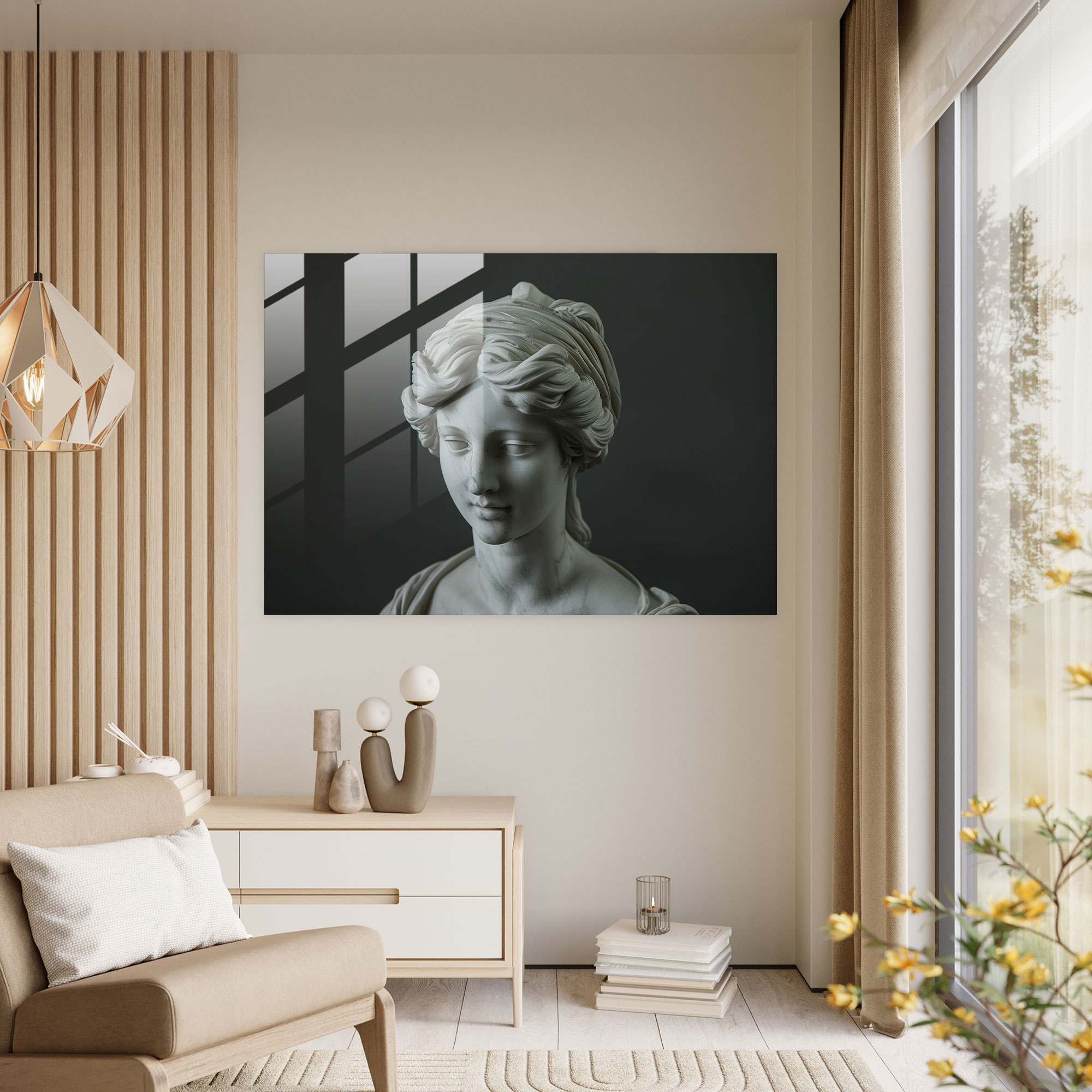 Michelangelo Modern Art - Michelangelo, Glass Art, Wall Decoration, Home Decoration