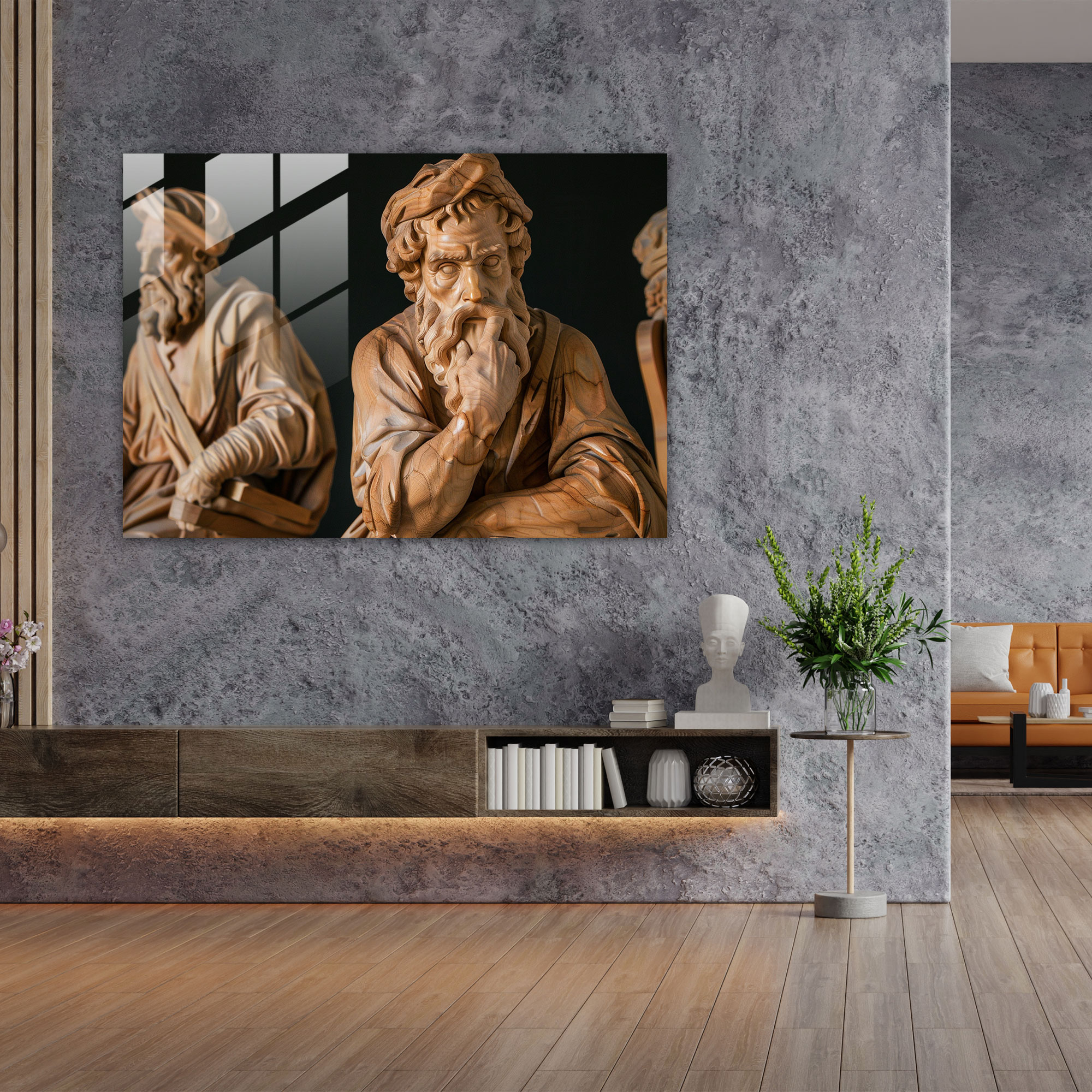 Michelangelo Glass Decoration - Michelangelo, Glass Print, Wall Decoration, Modern Art