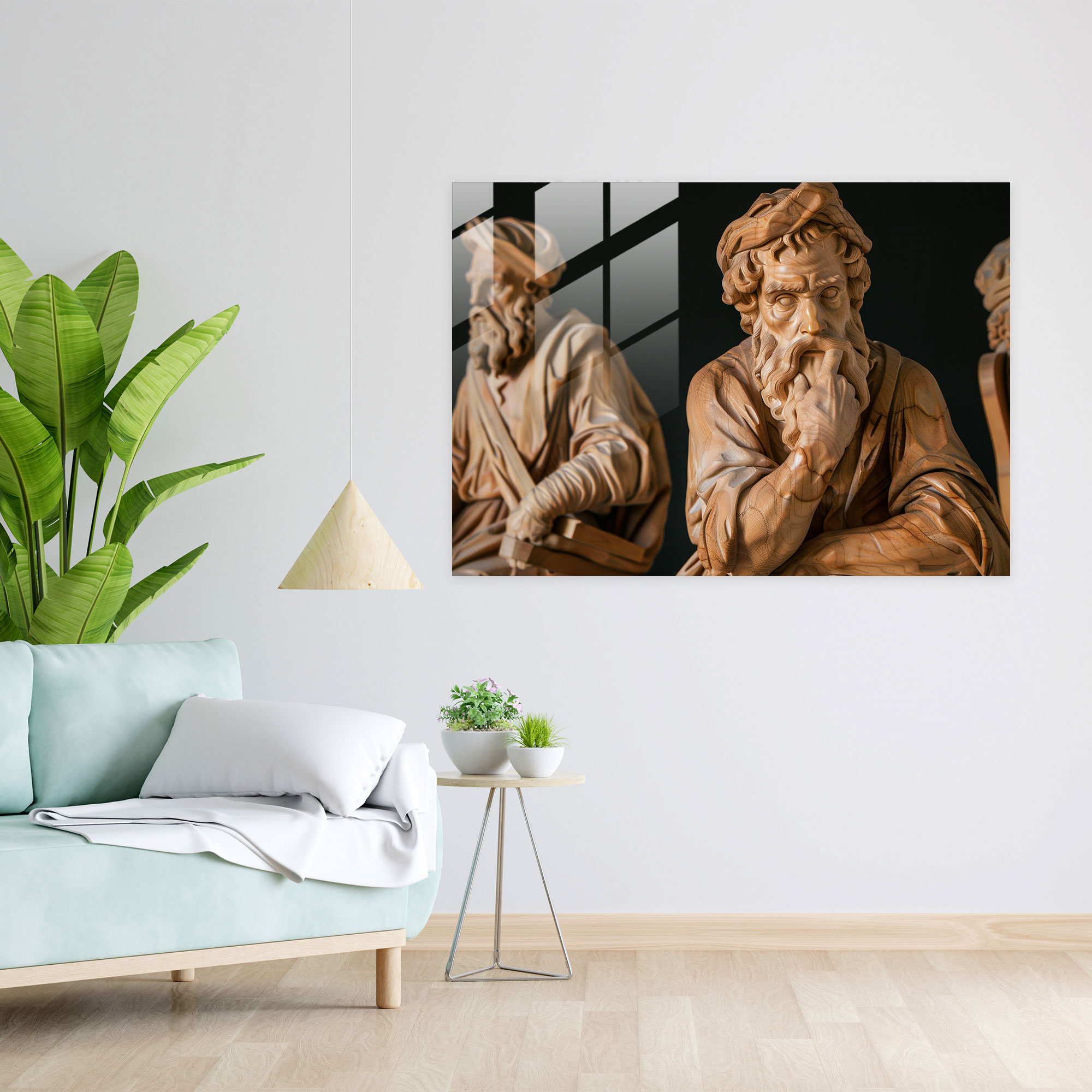 Michelangelo Glass Decoration - Michelangelo, Glass Print, Wall Decoration, Modern Art