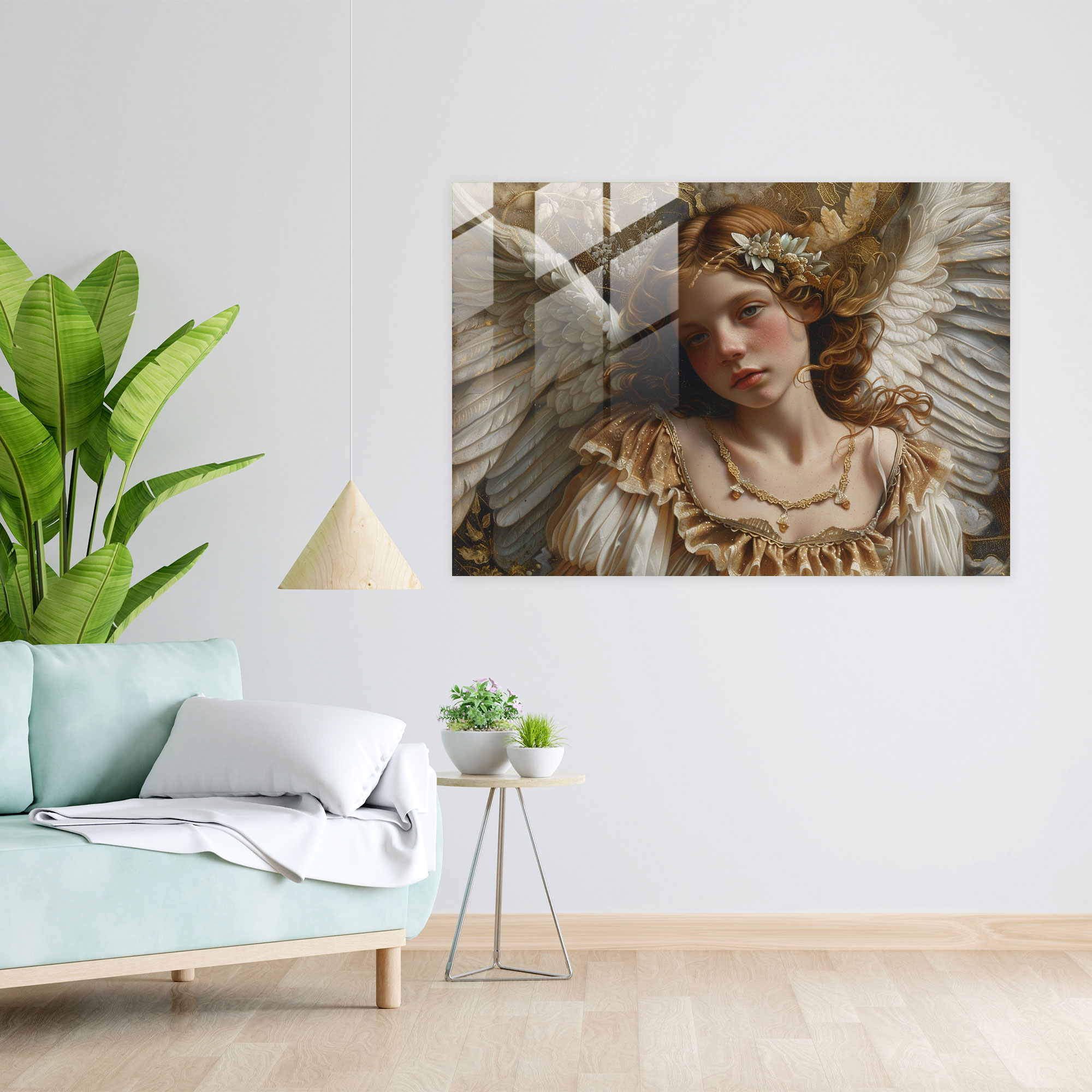Michelangelo Glass Wall Art - Michelangelo, Glass Wall Art, Michelangelo, Celestial Beings