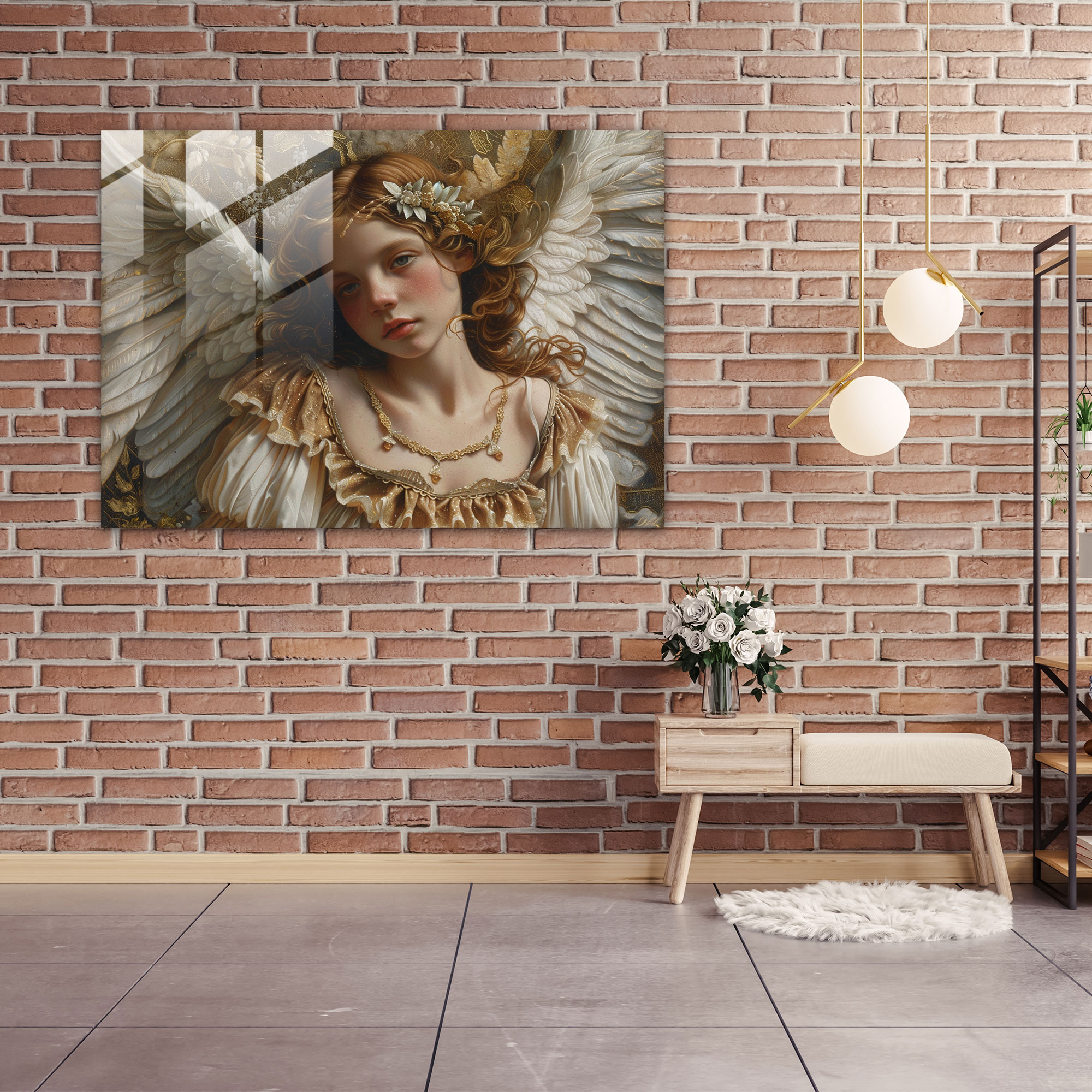 Michelangelo Glass Wall Art - Michelangelo, Glass Wall Art, Michelangelo, Celestial Beings
