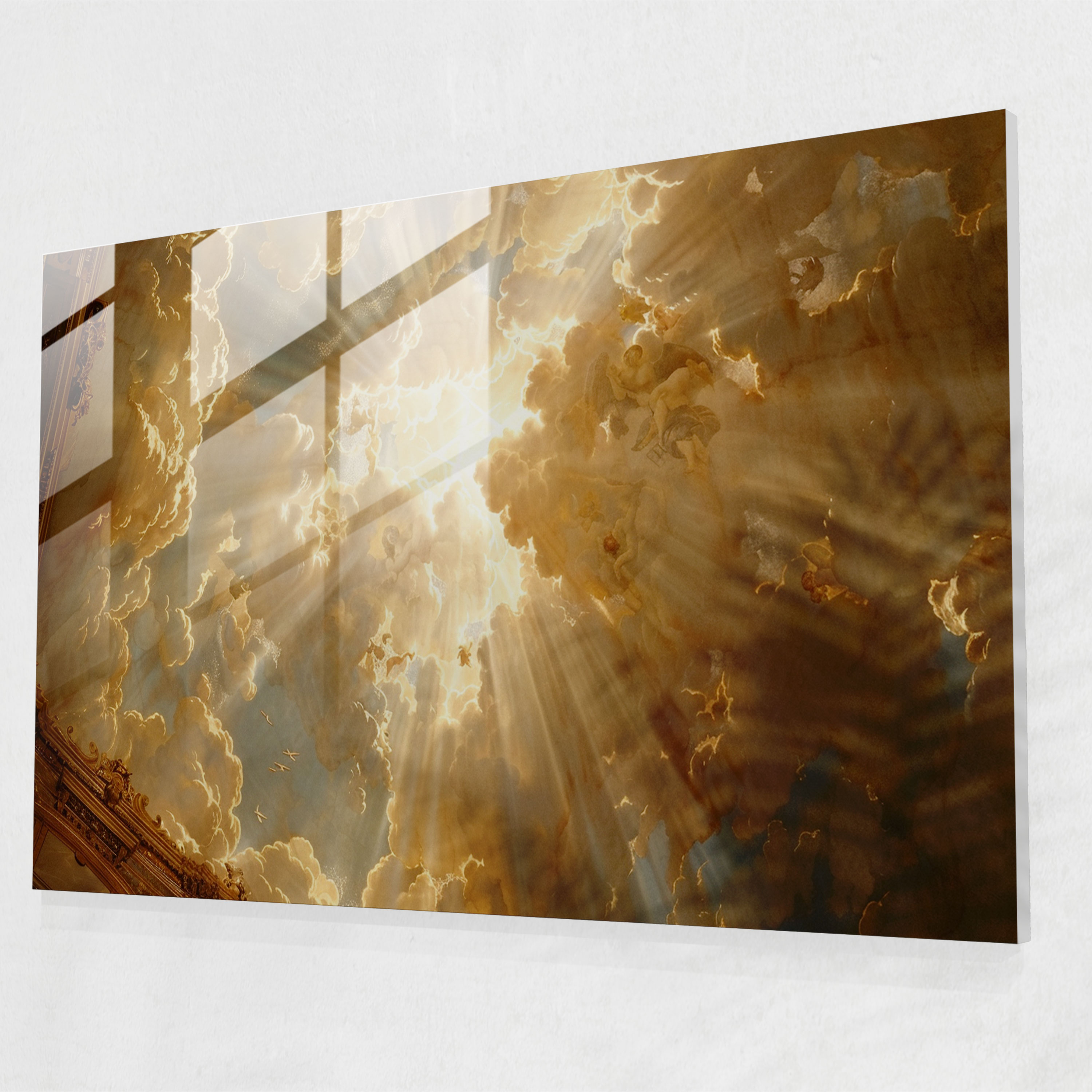 Divine Michelangelo Glass Art - Michelangelo, Michelangelo, Glass Art, Celestial Light