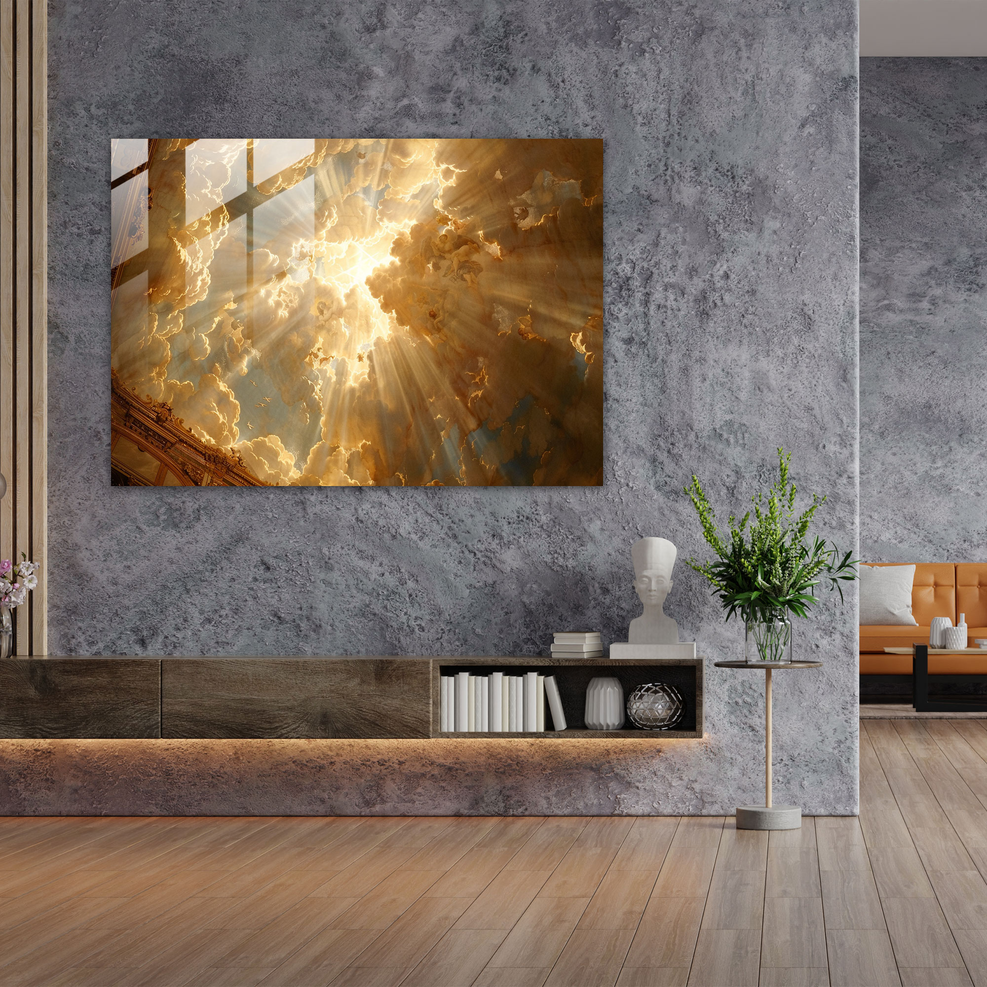 Divine Michelangelo Glass Art - Michelangelo, Michelangelo, Glass Art, Celestial Light