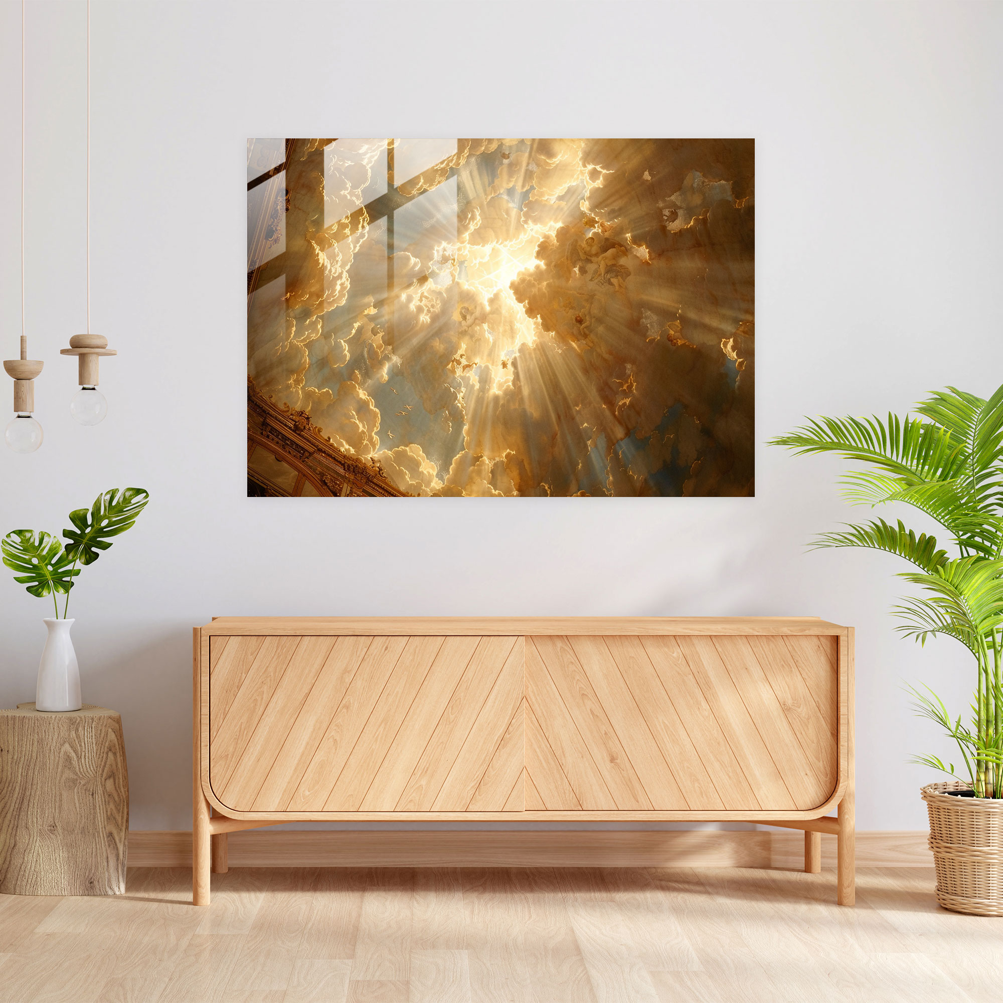 Divine Michelangelo Glass Art - Michelangelo, Michelangelo, Glass Art, Celestial Light