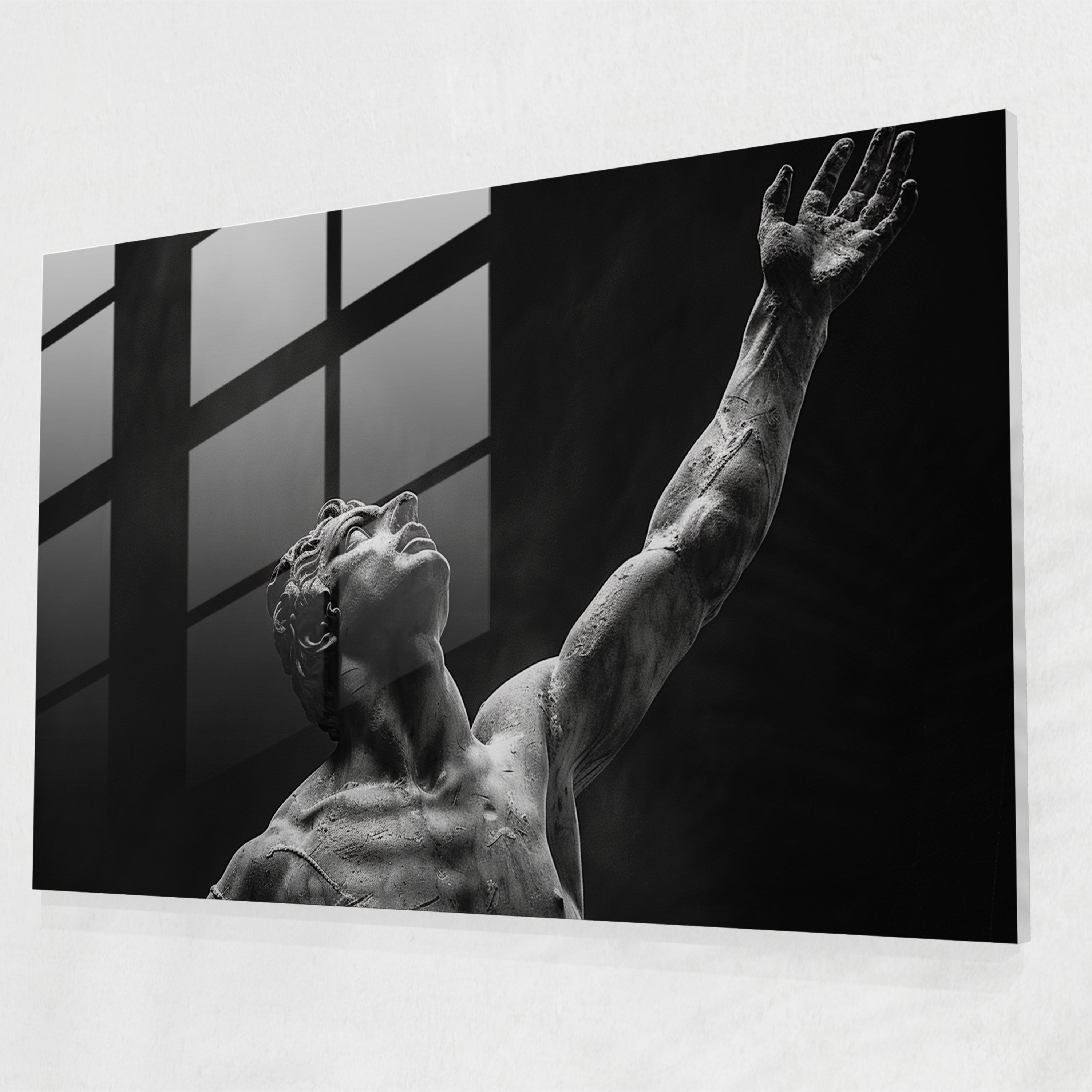 Modern Michelangelo Glass Print - Michelangelo, Wall Decoration, Home Decoration, Michelangelo