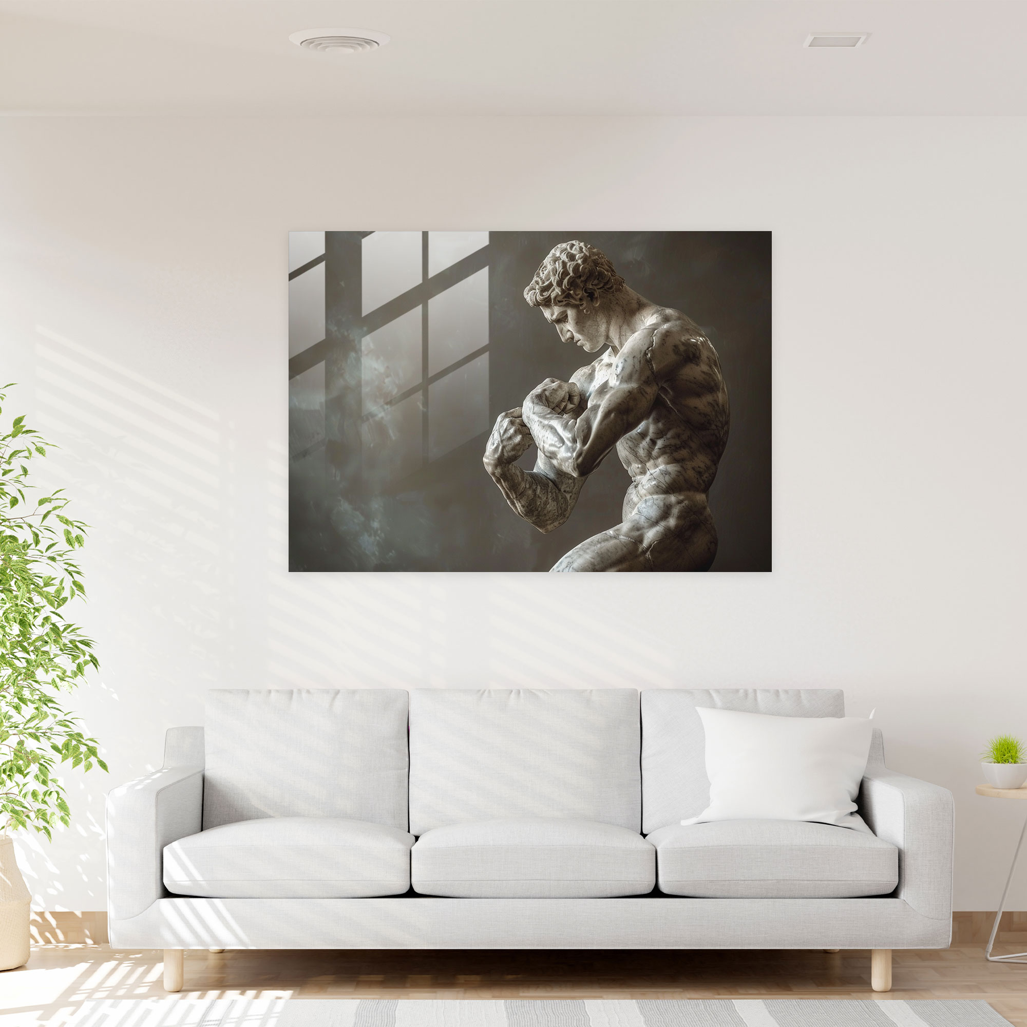 Michelangelo Modern Art - Michelangelo, Glass Wall Art, Modern Art, Wall Decoration