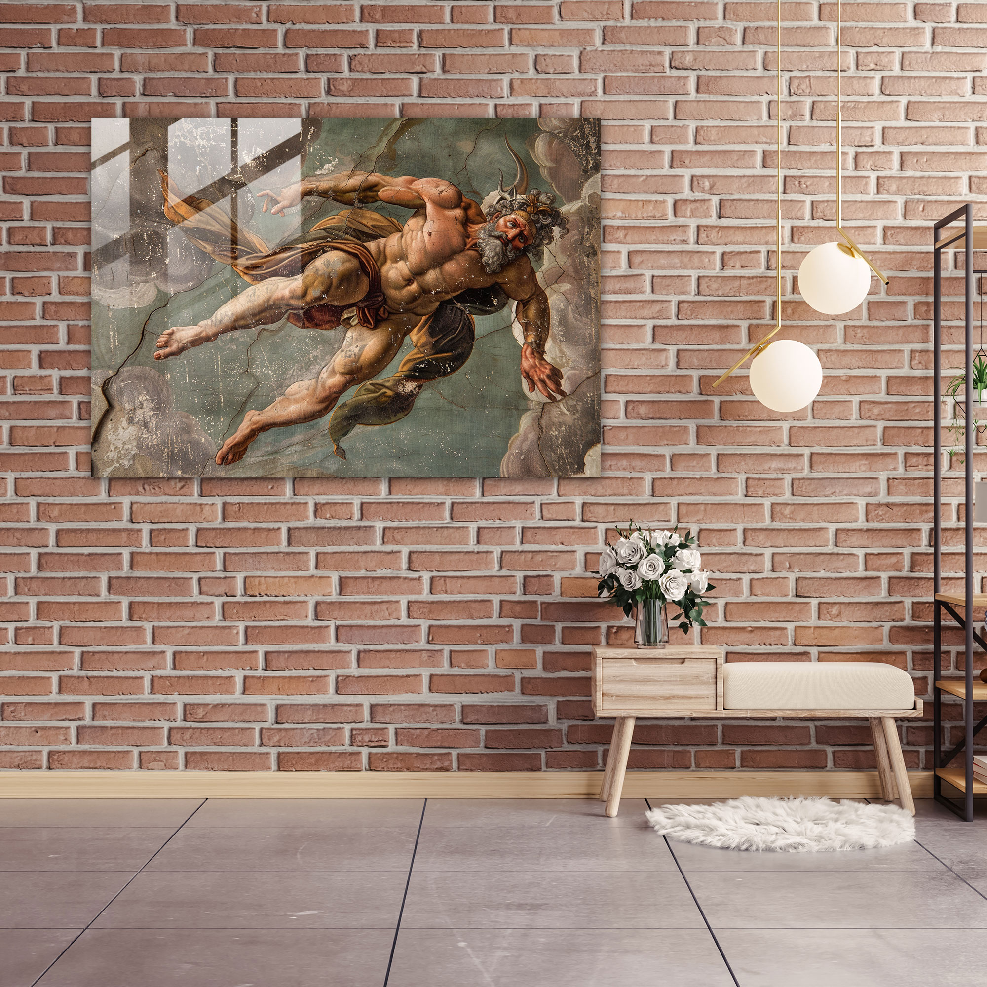 Michelangelo Glass Print - Michelangelo, Modern Art, Michelangelo, Glass Wall Art