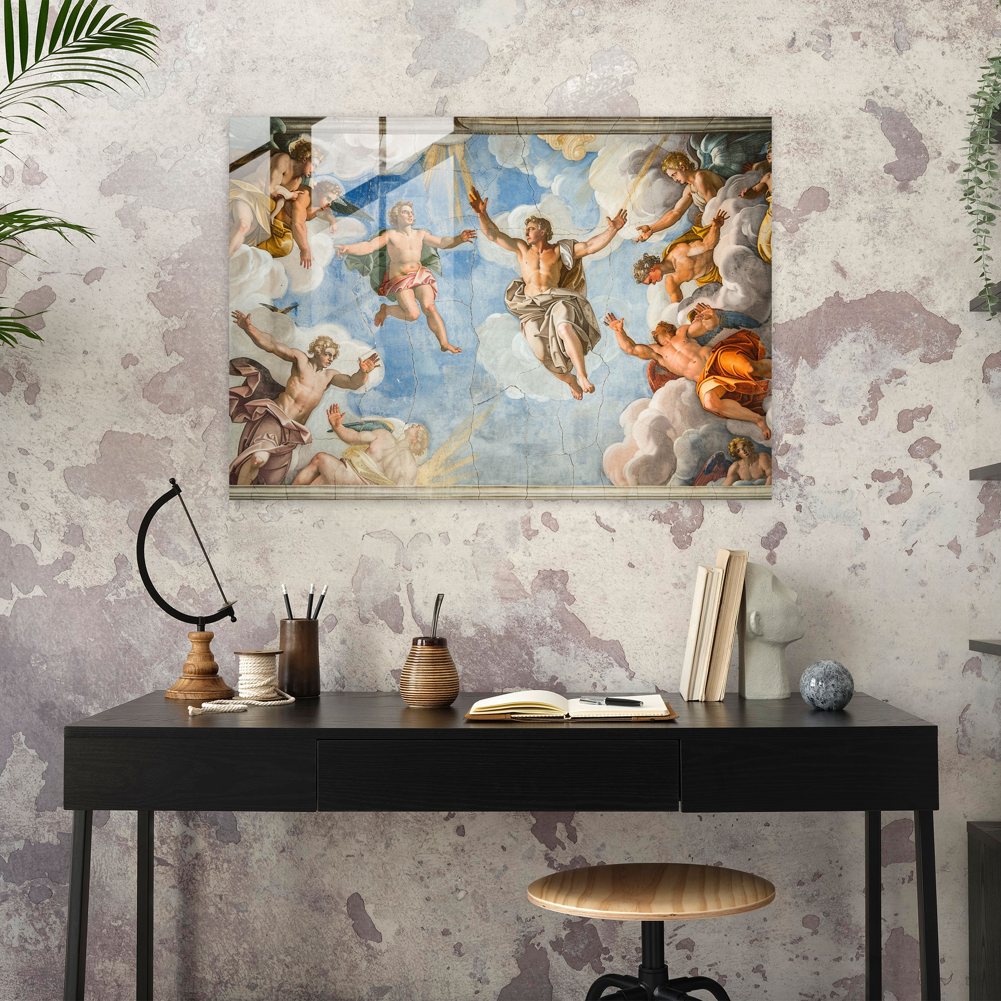 Michelangelo Glass Print - Michelangelo, Michelangelo, Modern Art, Glass Art