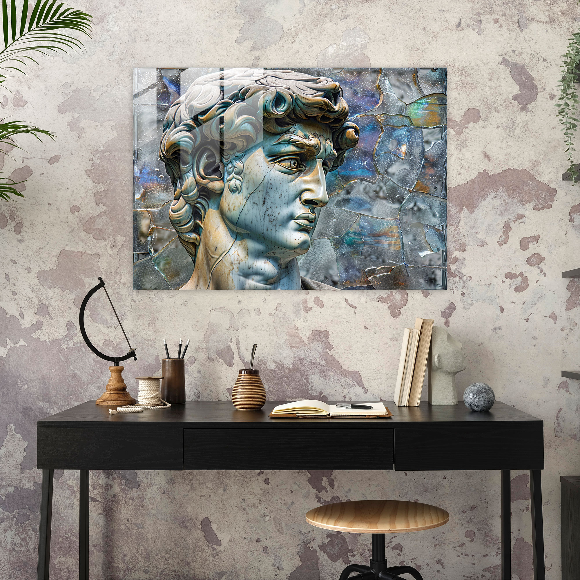 Michelangelo Glass Wall Art - Michelangelo, Glass Wall Art, Michelangelo, Glass Art
