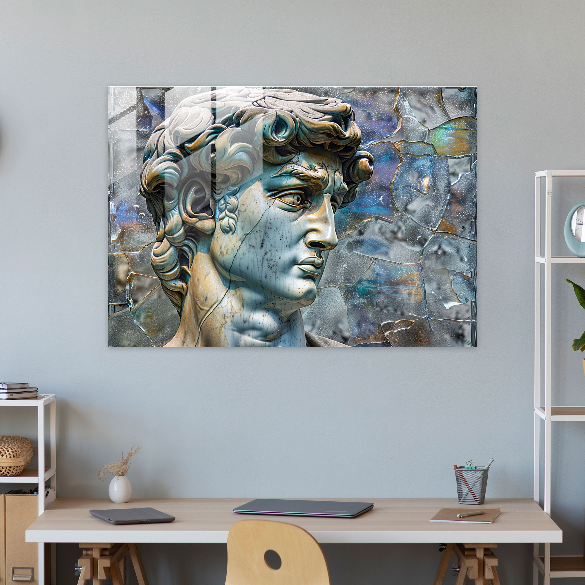 Michelangelo Glass Wall Art - Michelangelo, Glass Wall Art, Michelangelo, Glass Art