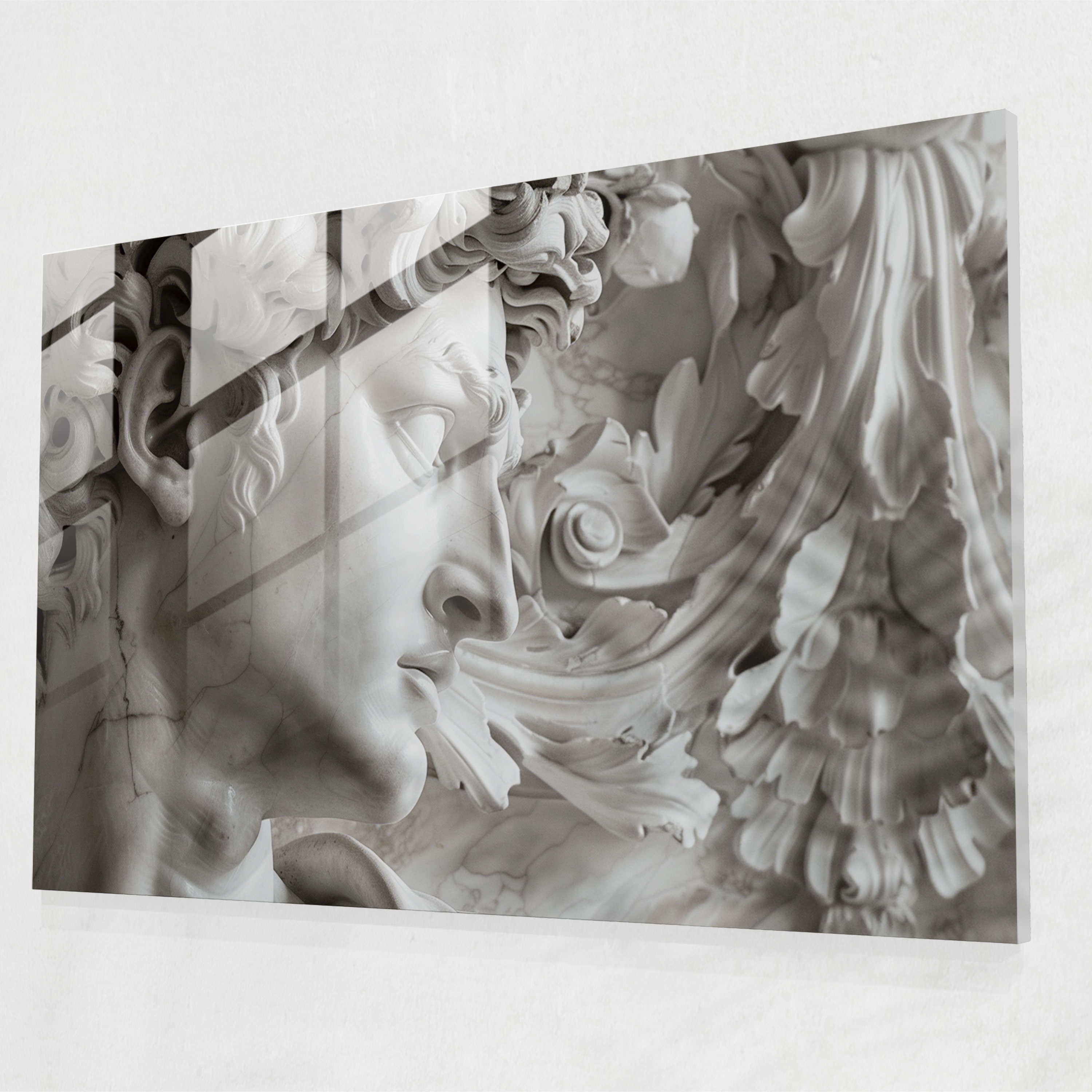 Michelangelo Glass Wall Art - Classic Sculptures - Michelangelo, Home Decoration, Sculptures, Glass Print